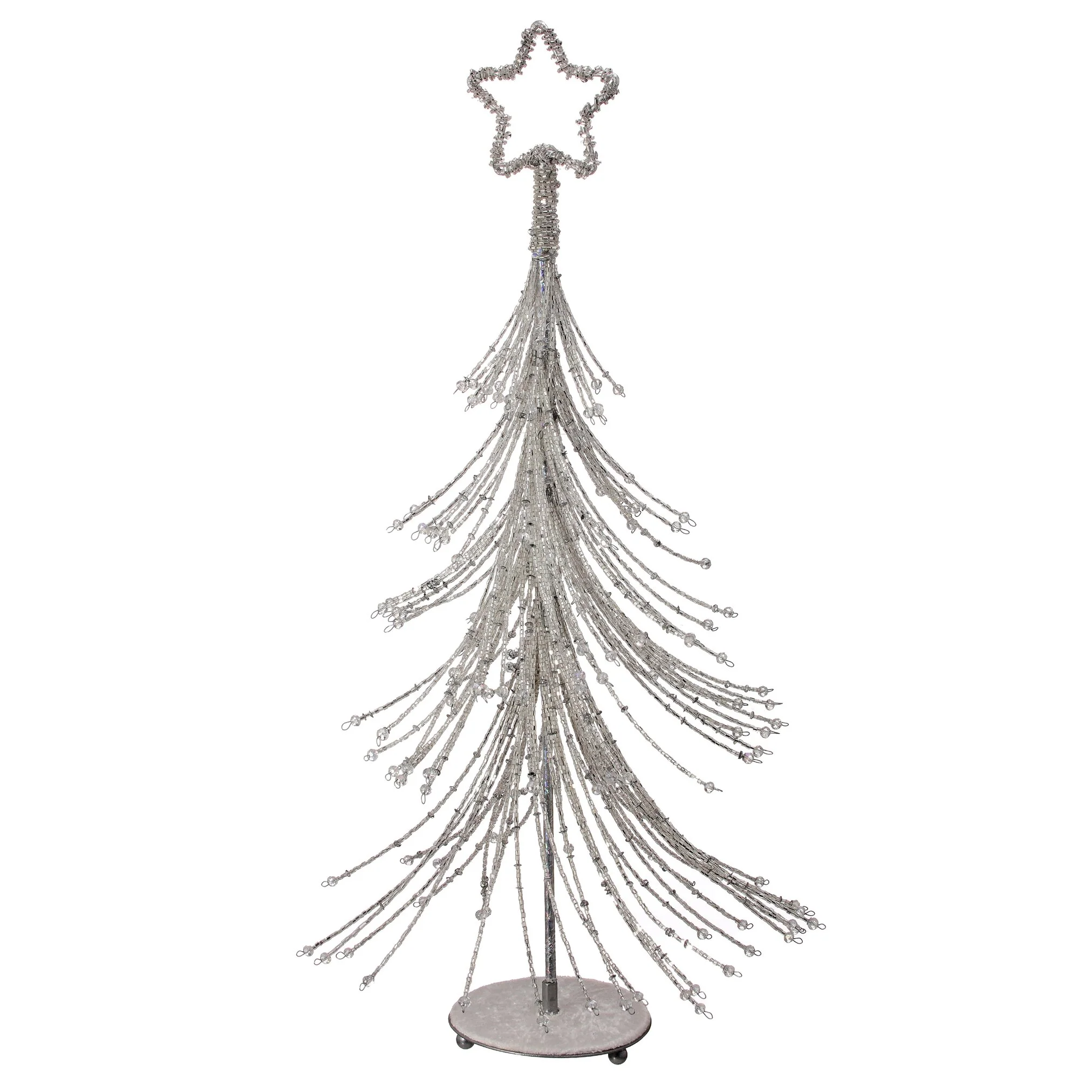 Glitter w/Bead And Star Tree, 20"