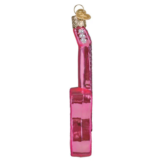 Glittered Glam Guitar Ornament, 4.75" - Image 4