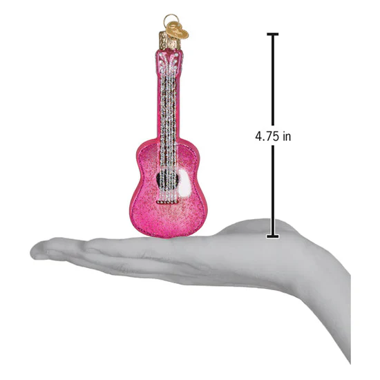 Glittered Glam Guitar Ornament, 4.75" - Image 5