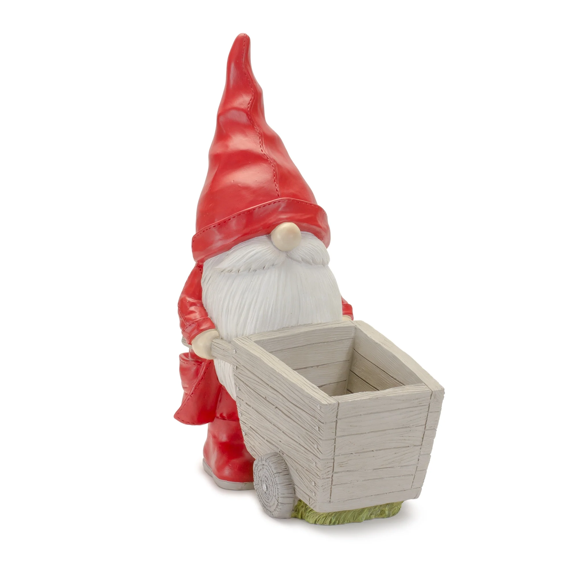Gnome w/Wheel Barrow, 6.75"L x 15.5"H