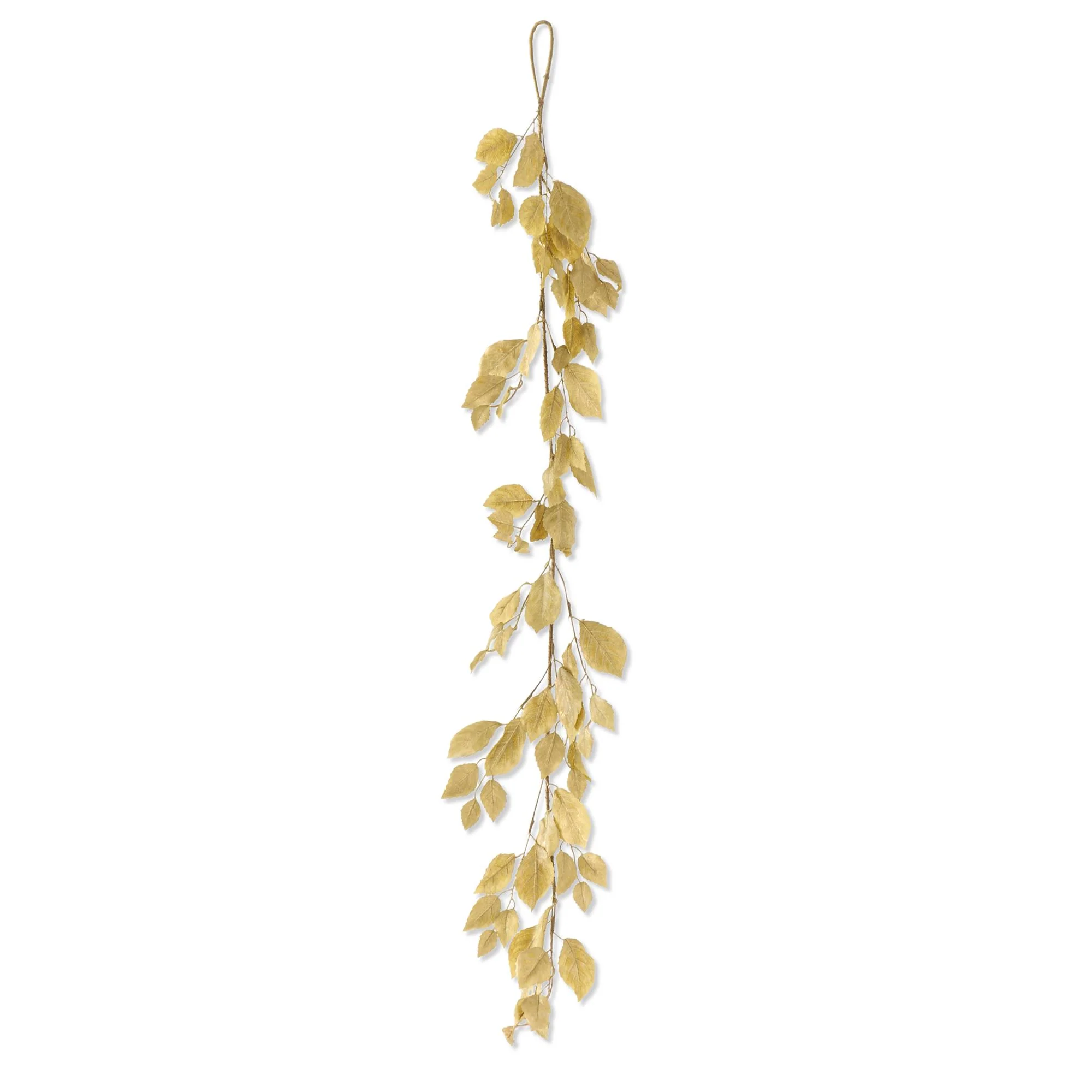 Gold Dusted Birch Leaf Garland, 60"