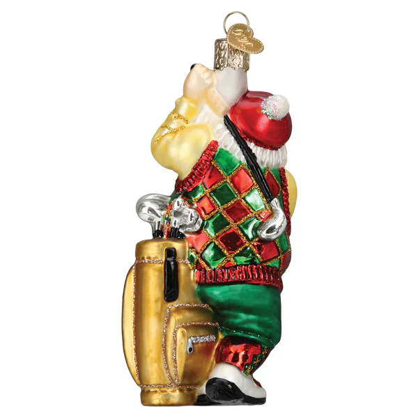 Golfing Santa Ornament - Image 3