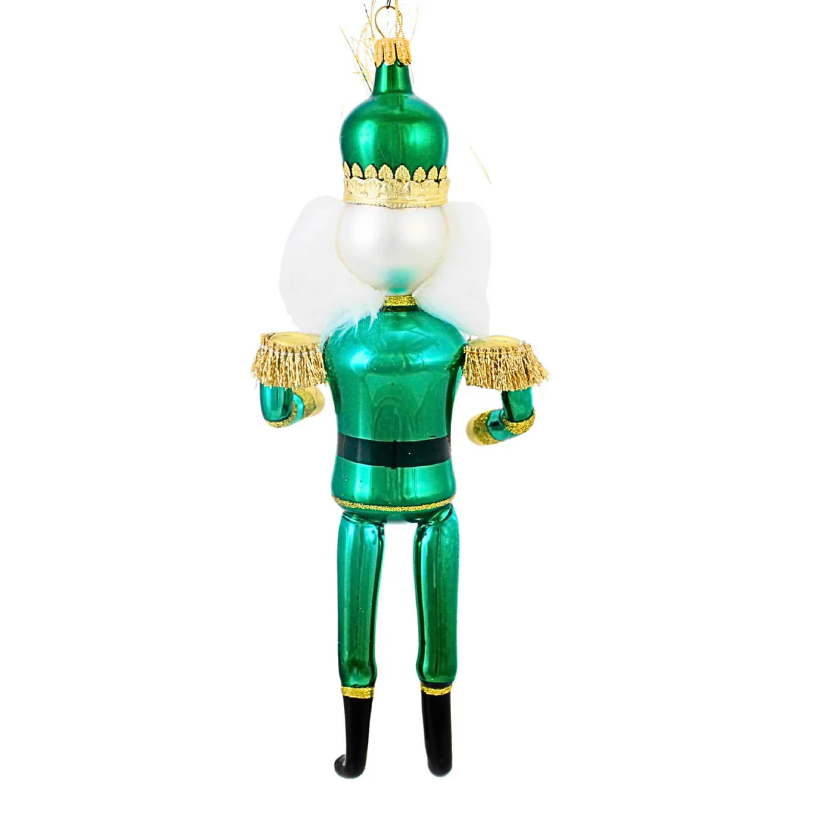 Grande Green Nutcracker Glass Ornament, 9" - Image 2