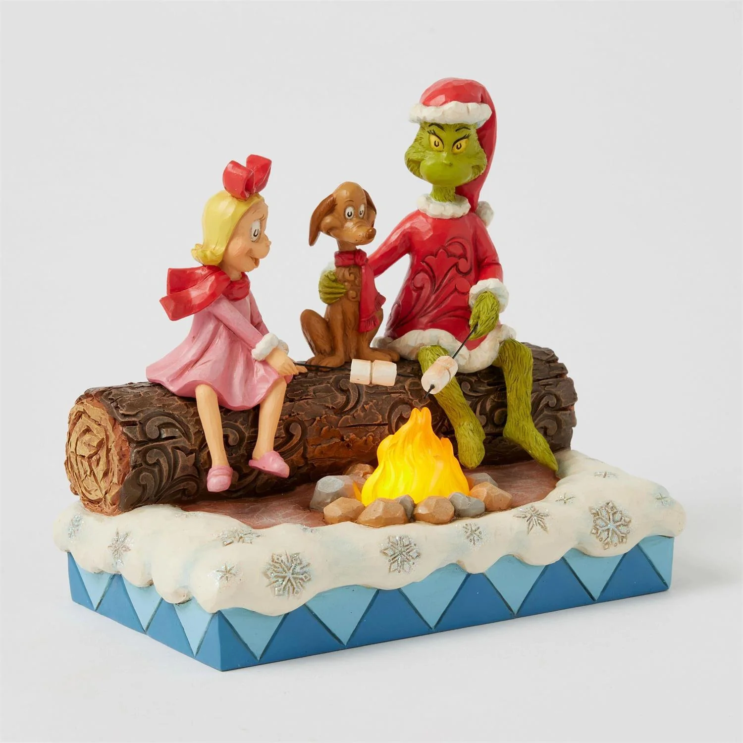 Grinch, Max, Cindy Roasting Marshmallows Figurine - Image 2