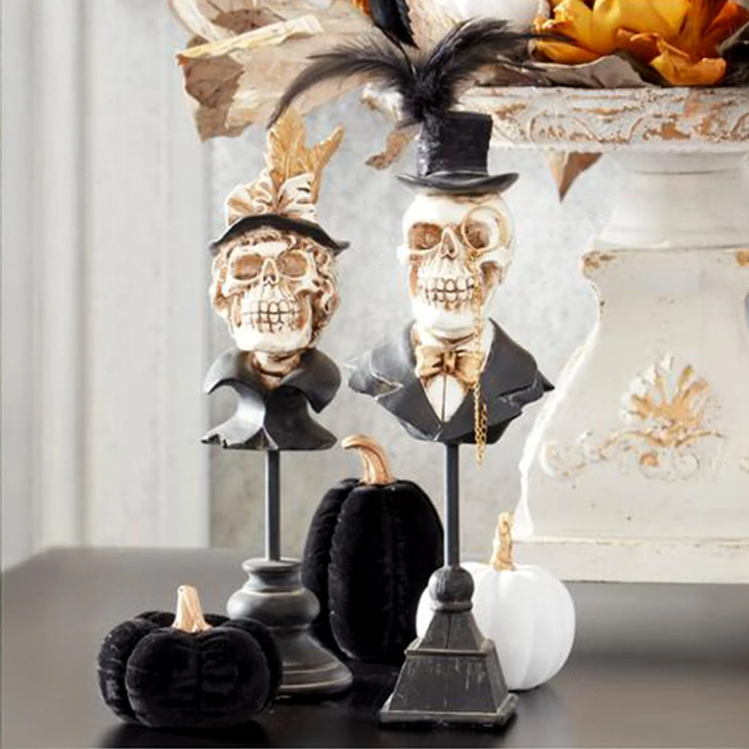 Halloween Skeleton Man/Lady Busts (2 styles - sold individually) - Image 4