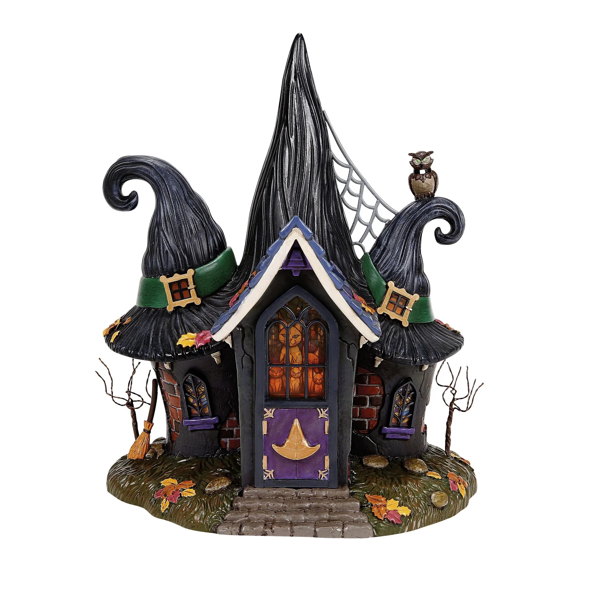 Snow Village Halloween - 50th Temple of Enlightened Hag Figurine, 10.24"