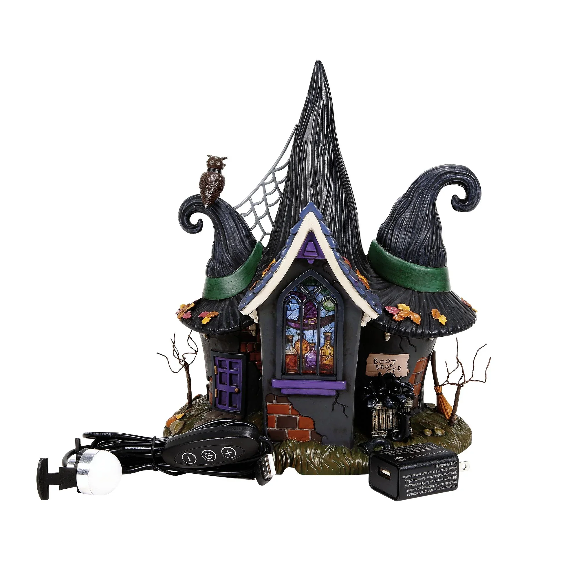 Snow Village Halloween - 50th Temple of Enlightened Hag Figurine, 10.24" - Image 3