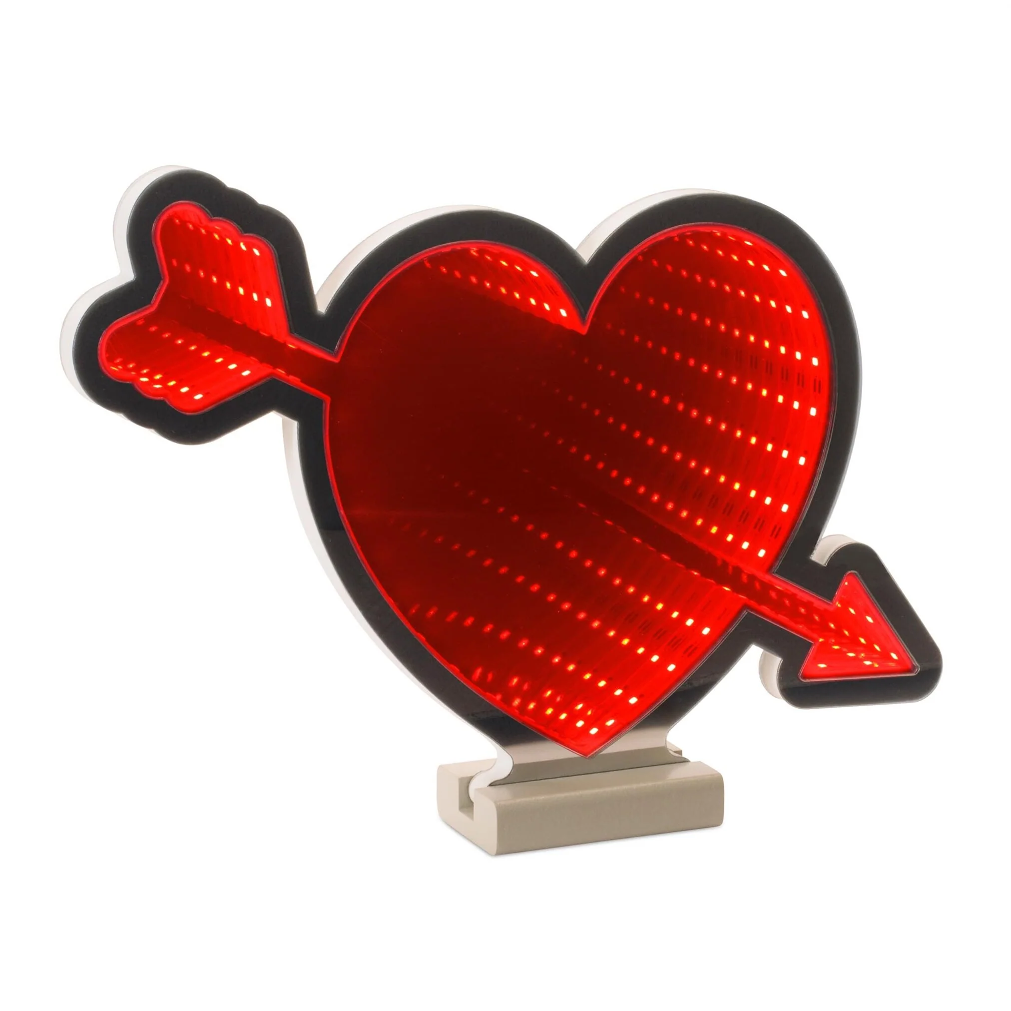 Heart And Arrow Infinity Light, Acrylic, W/ UL Plug, 12"
