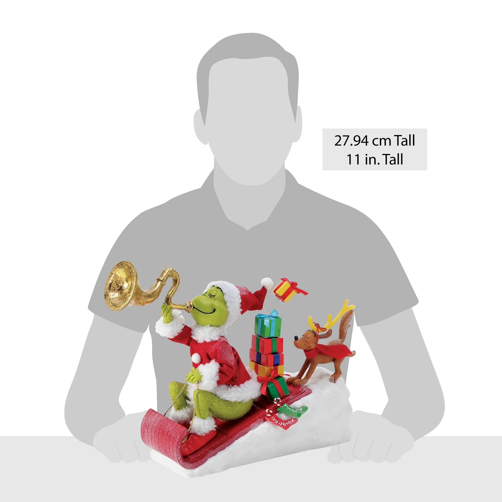 Here Comes the Grinch Figurine, 11" - Image 6