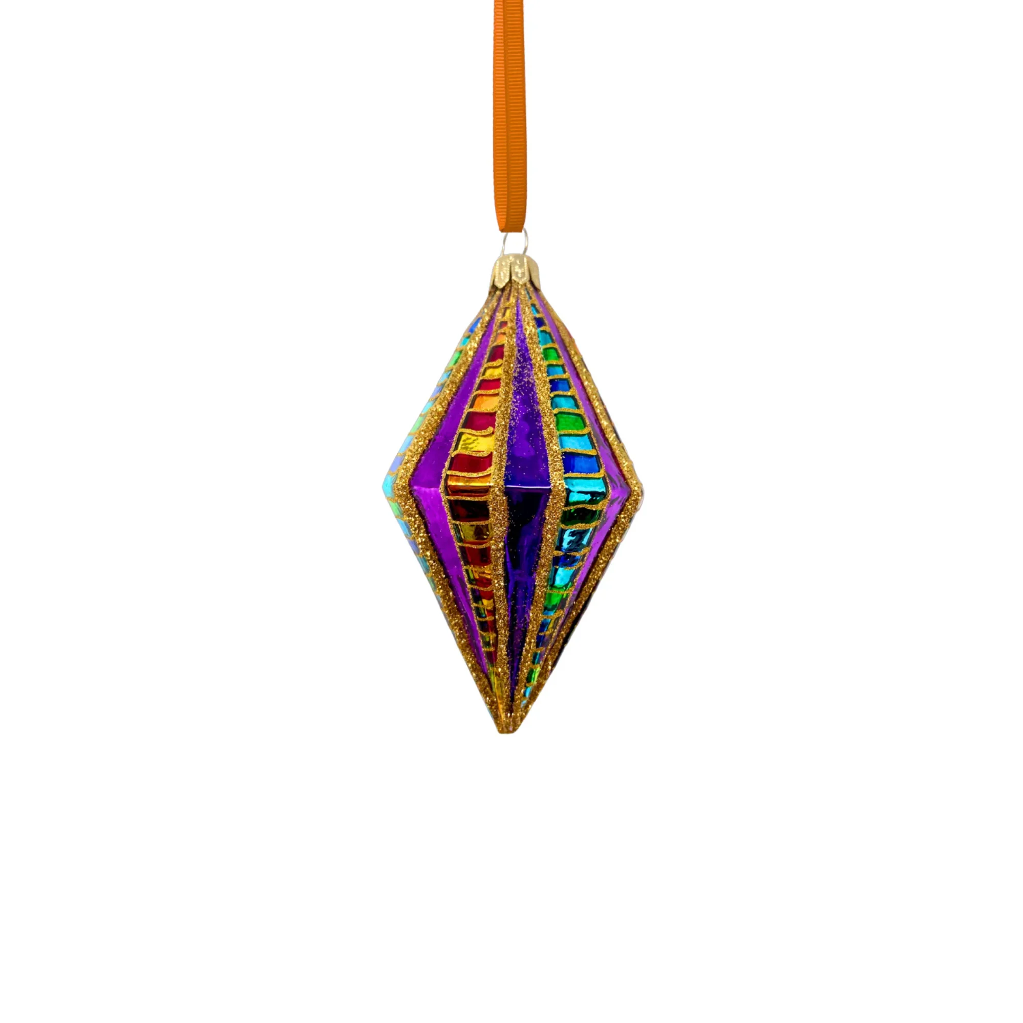High Stakes Diamond Glass Ornament, 4" - Image 2