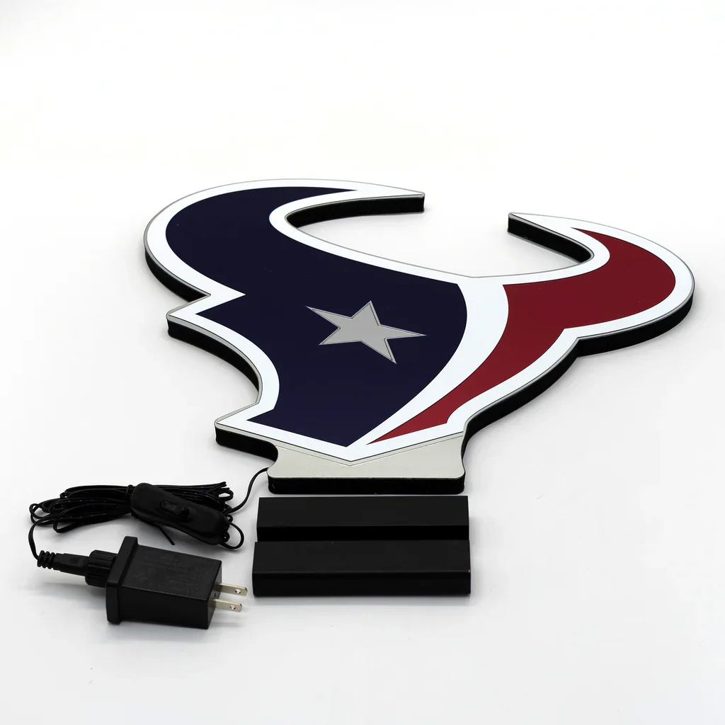 Houston Texans LED Infinity Logo Light, Acrylic, w/UL Plug, 15.5" - Image 6