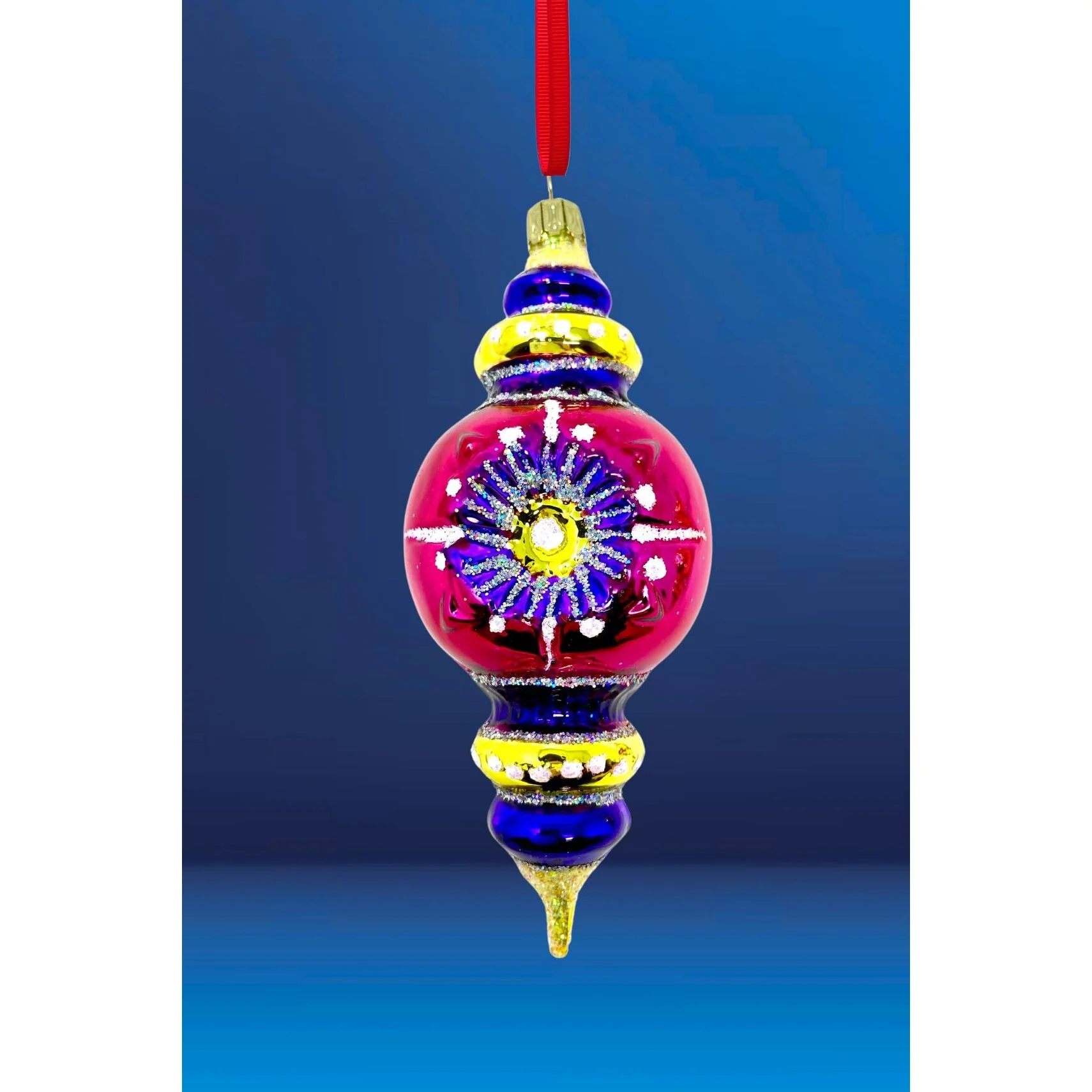 Imperial Drop Glass Ornament, 5"