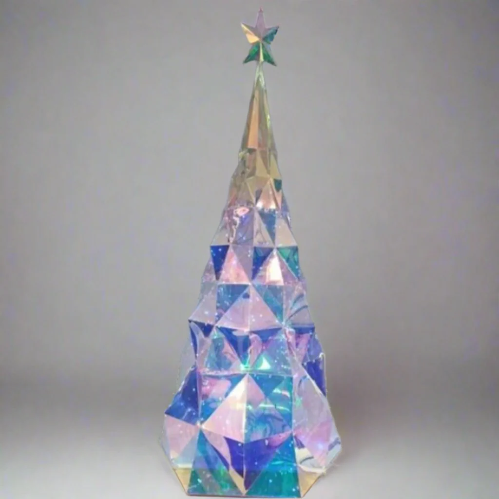 Prismatic Iridescent Diamond Christmas Tree, 65.75" - Image 2