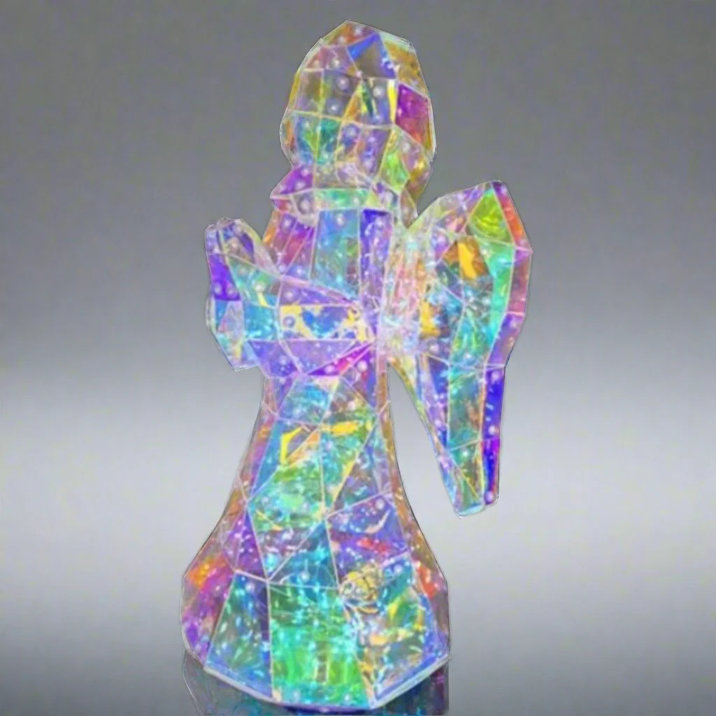 Prismatic Iridescent Praying Angel, 15" - Image 2