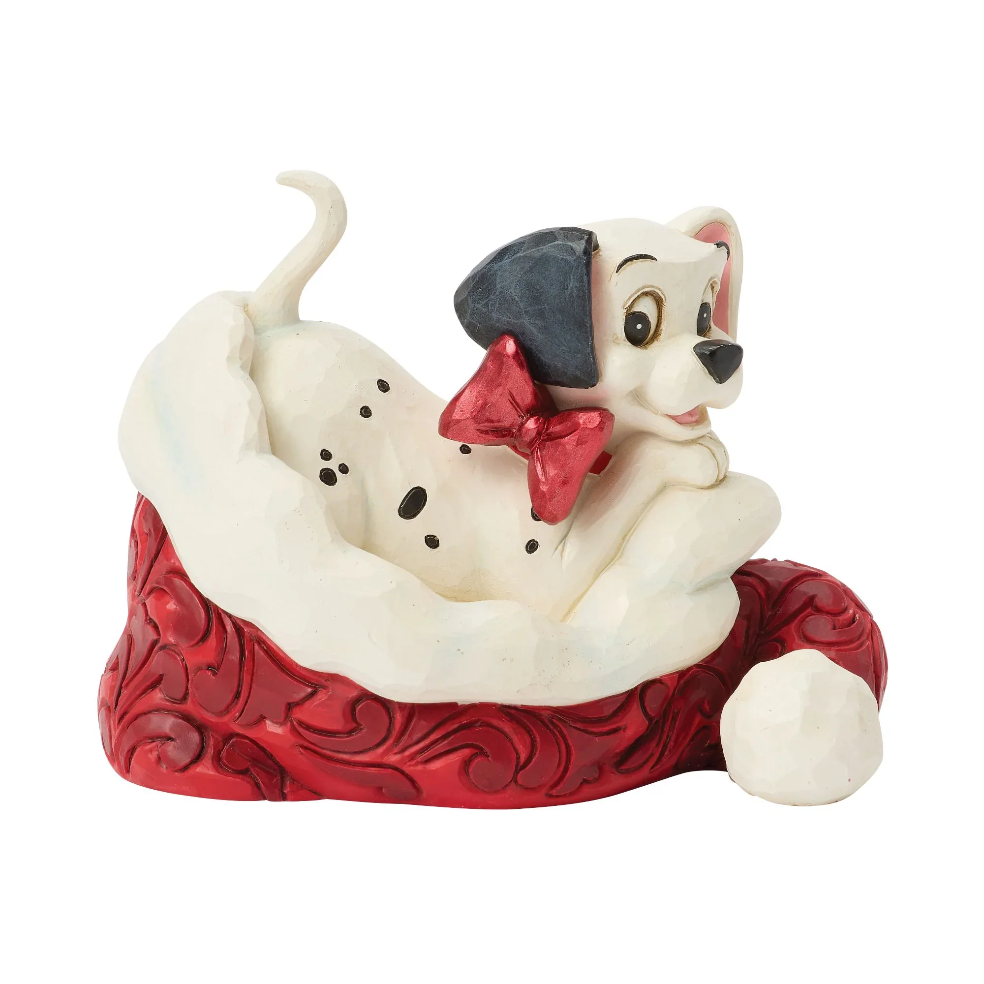 Jim Shore 101 Dalmatian Santa Hat Figurine, 3.15" - Image 2