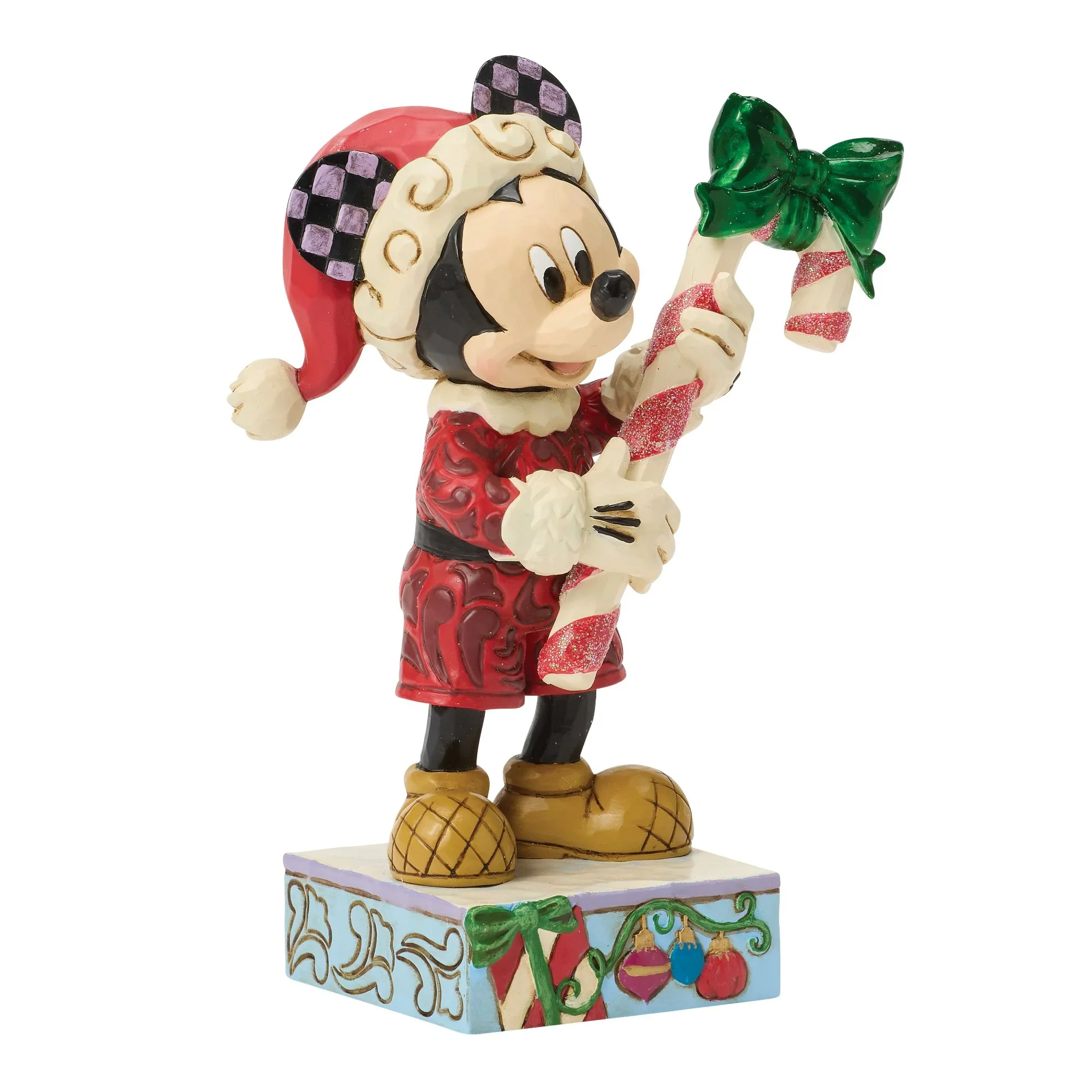Jim Shore Disney Mickey with Candy Cane Figurine, 5.25" - Image 3