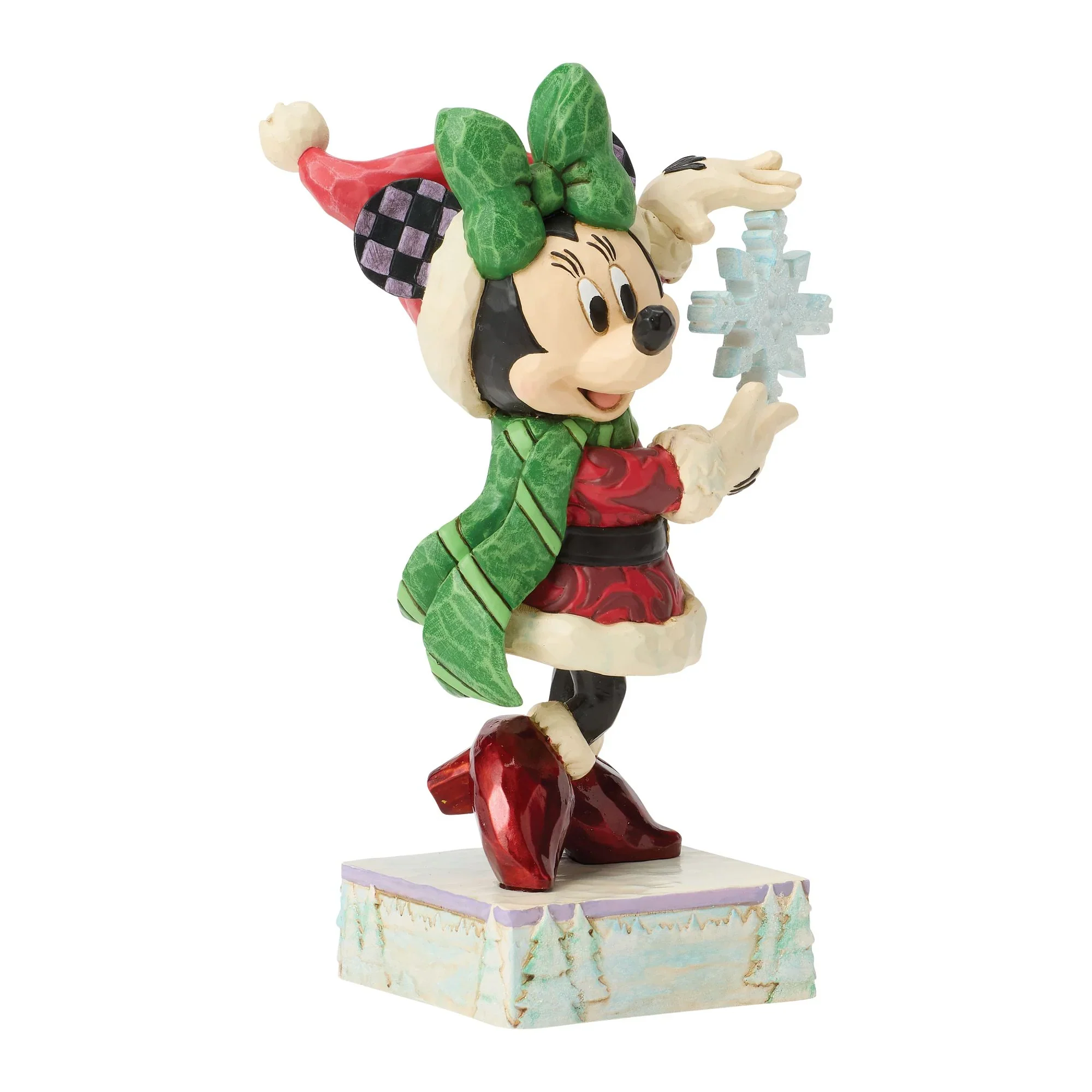 Jim Shore Disney Minnie with Snowflake Figurine, 5.5" - Image 2