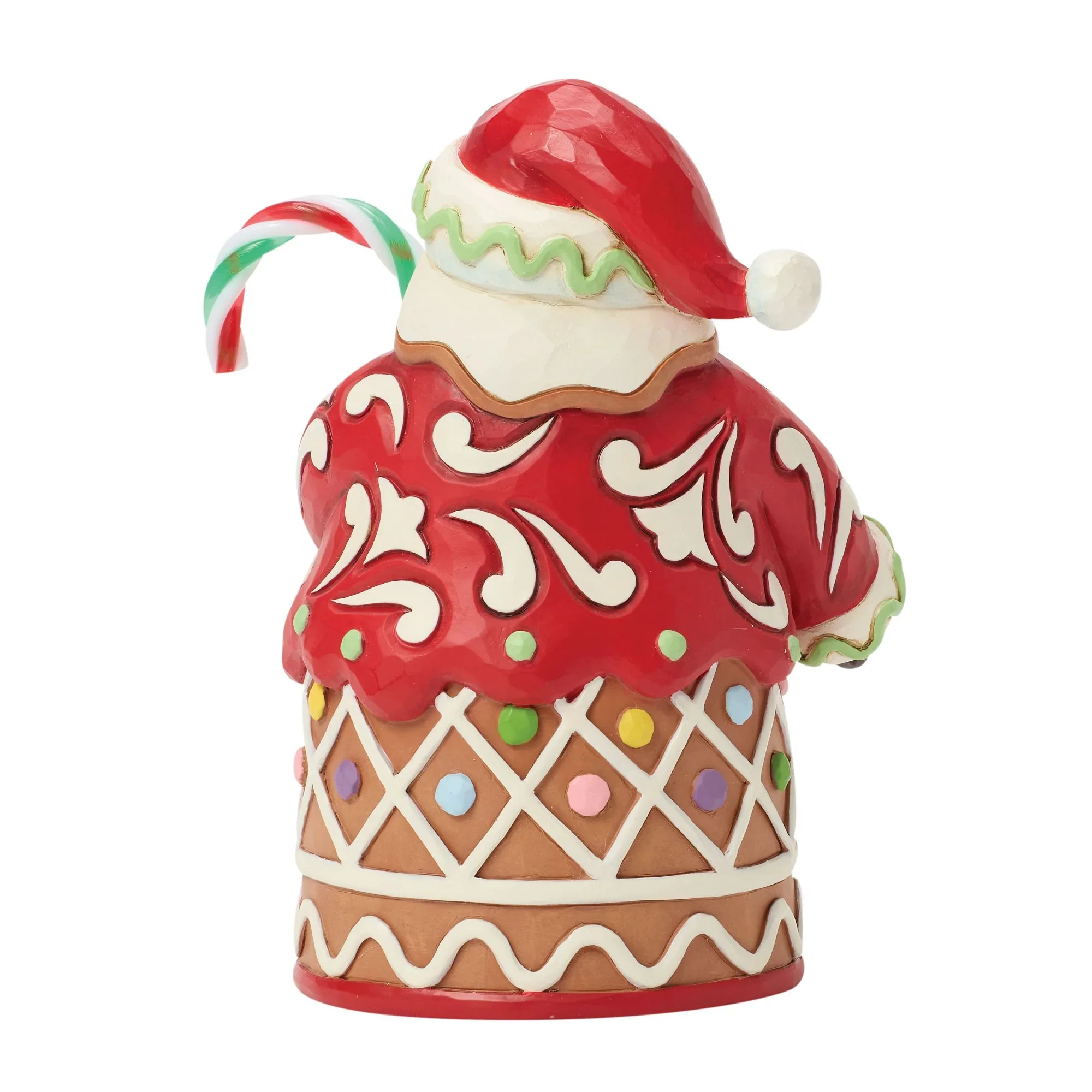 Jim Shore Gingerbread Santa Candy Pint, 5.12" - Image 3