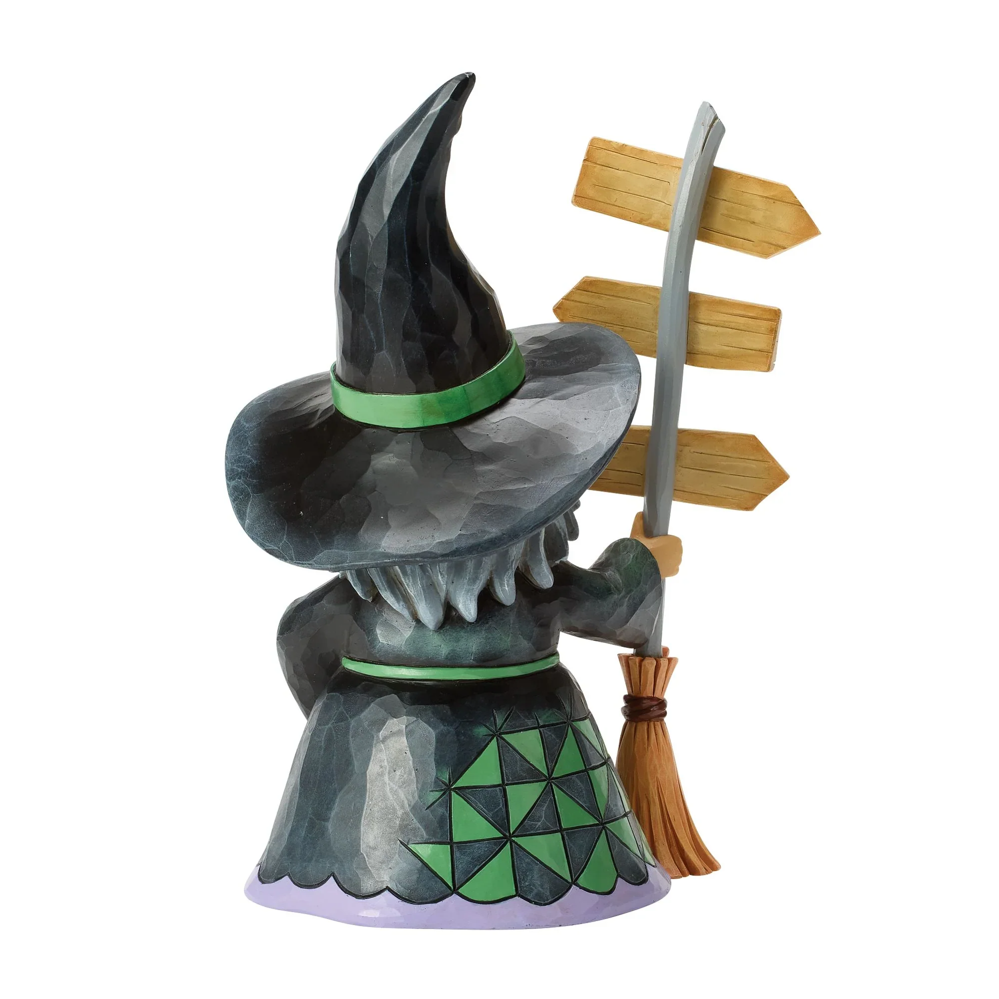 Jim Shore Good Witch Next to Broom Sign Figurine, 7.87" - Image 3