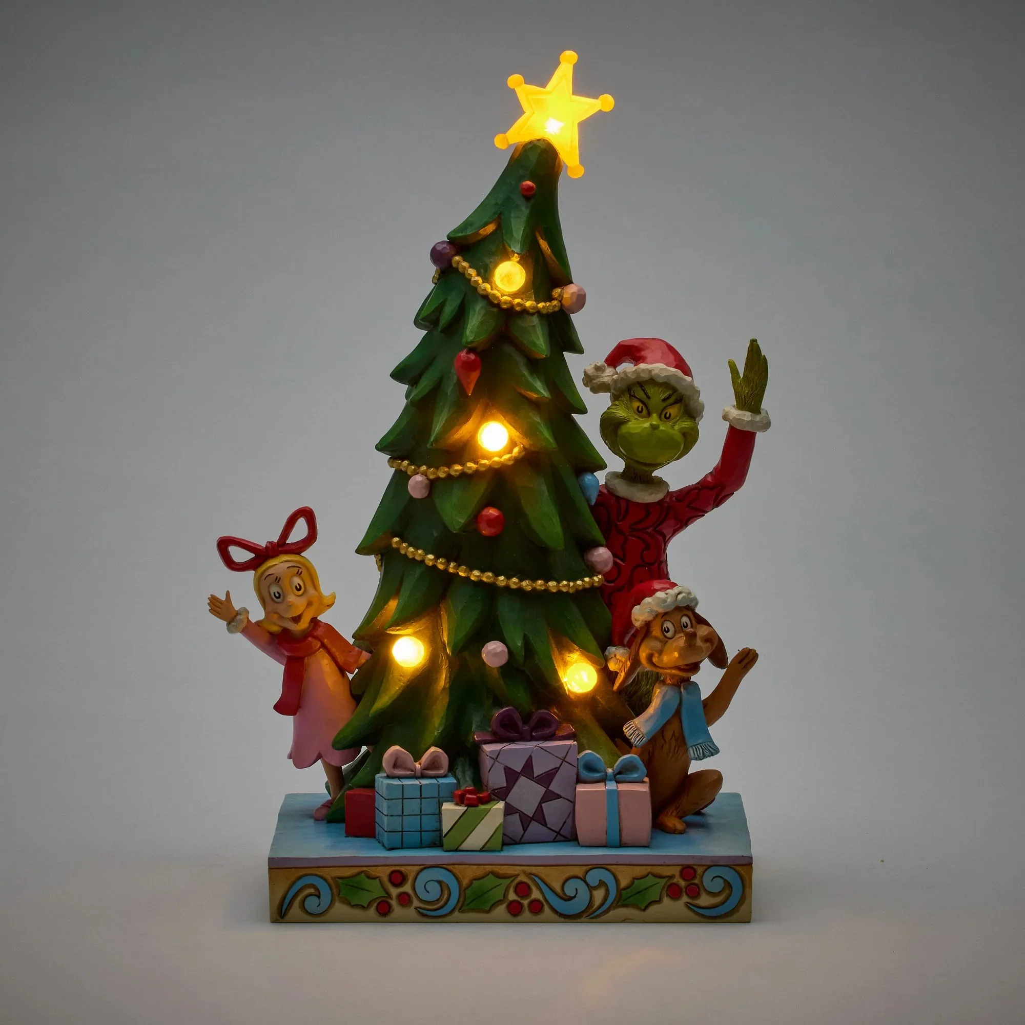 Jim Shore Grinch, Cindy, Max Peeking Figurine, 10.5" - Image 3