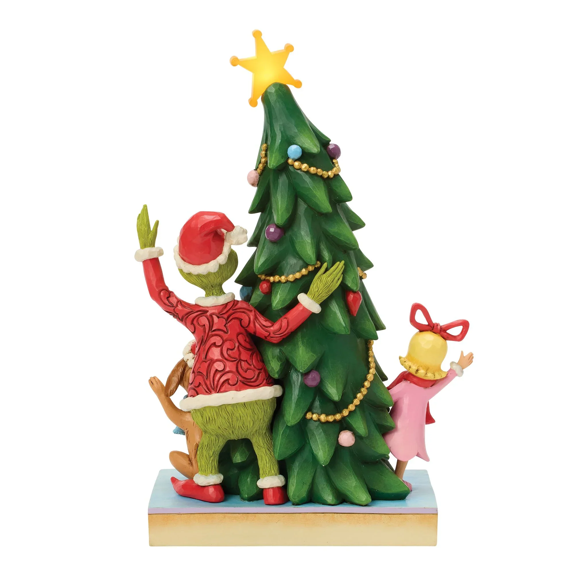 Jim Shore Grinch, Cindy, Max Peeking Figurine, 10.5" - Image 5