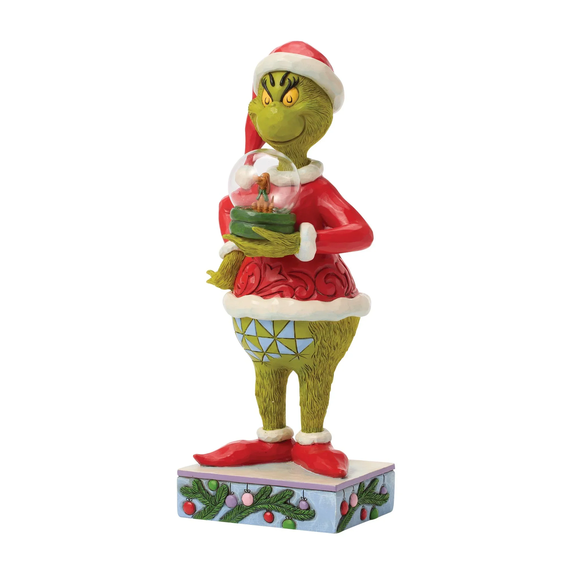 Jim Shore Grinch Holding Dome with Max Figurine, 9.25" - Image 6