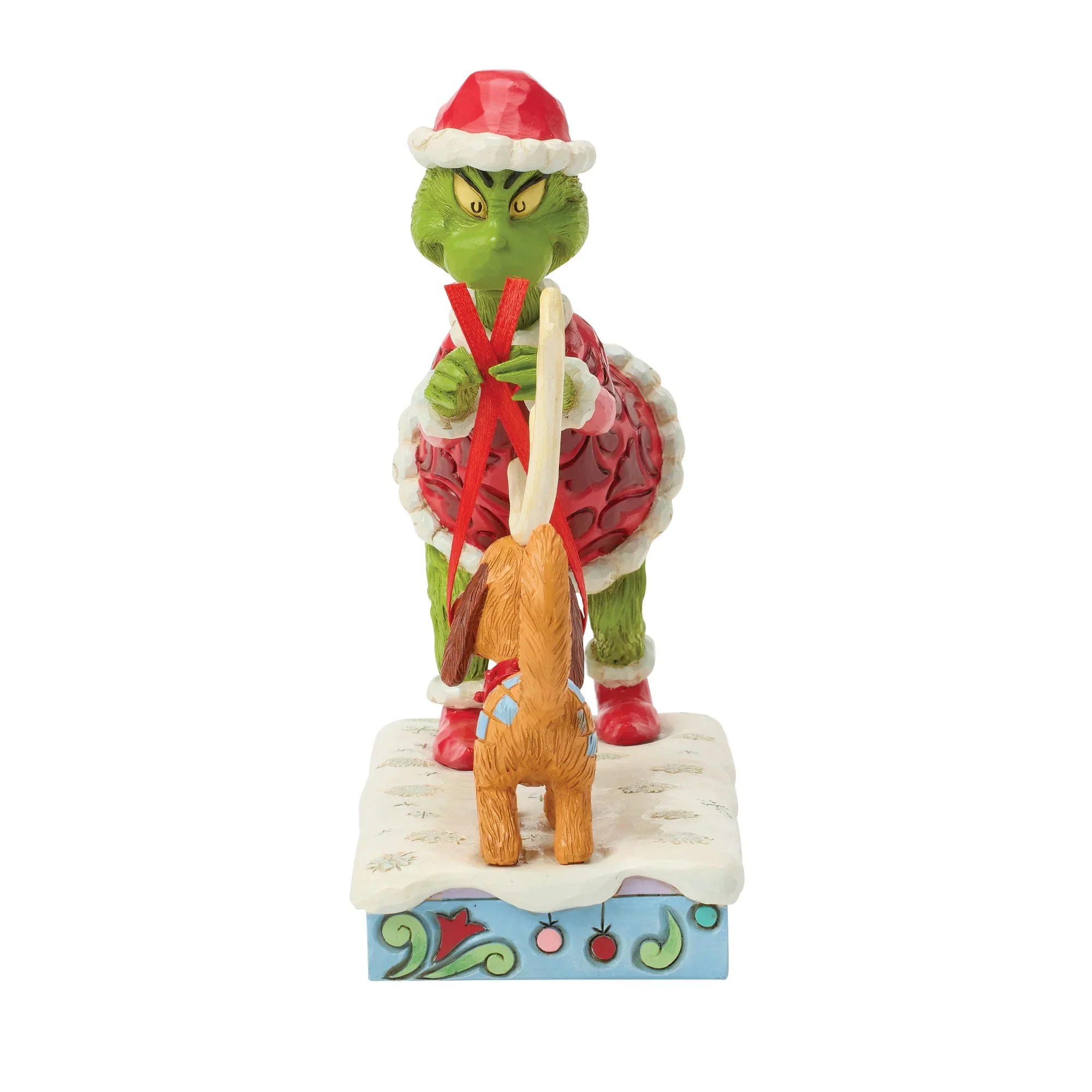 Jim Shore Grinch Tying Antlers Max Figurine, 6" - Image 6