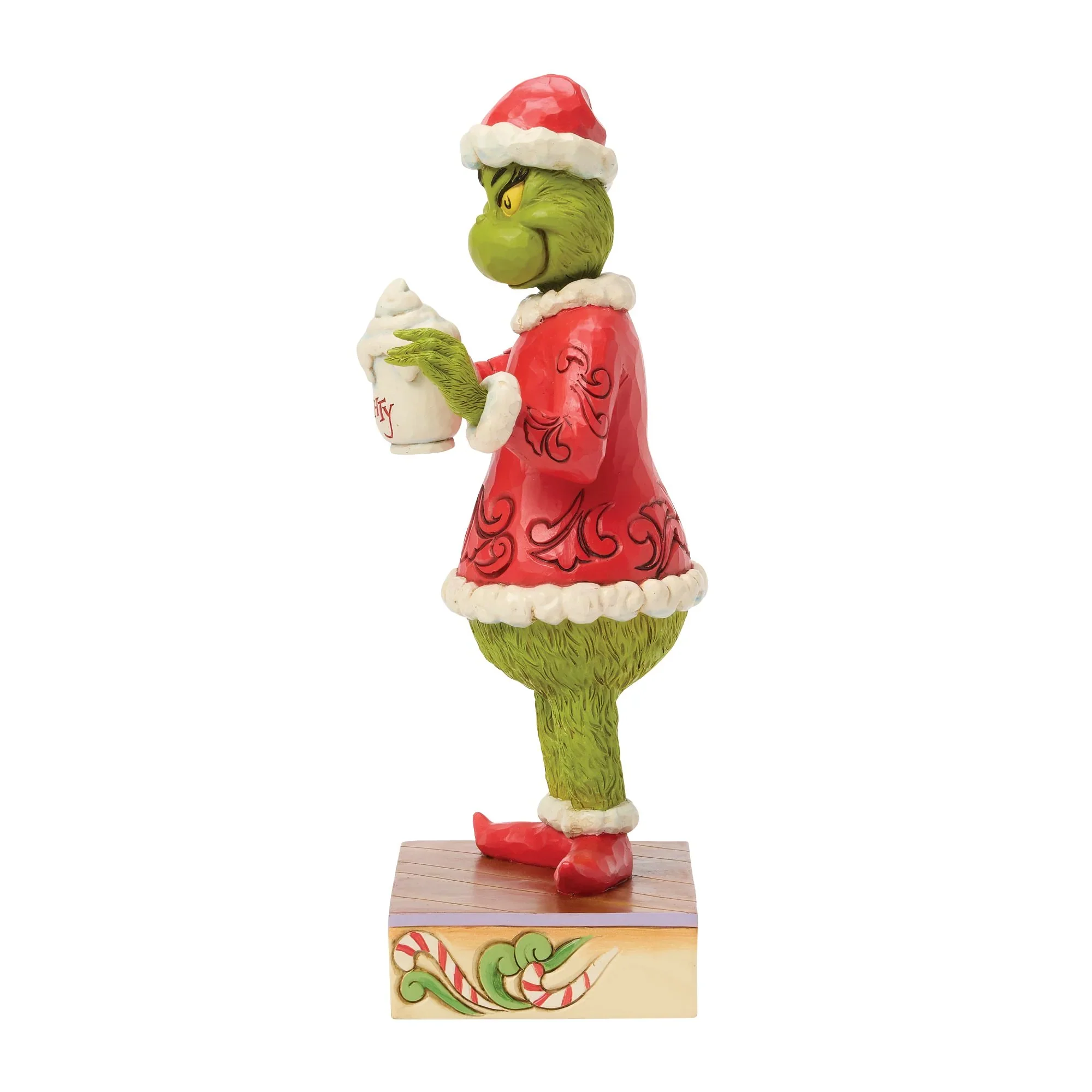 Jim Shore Grinch with Hot Chocolate Mug Figurine, 9" - Image 4