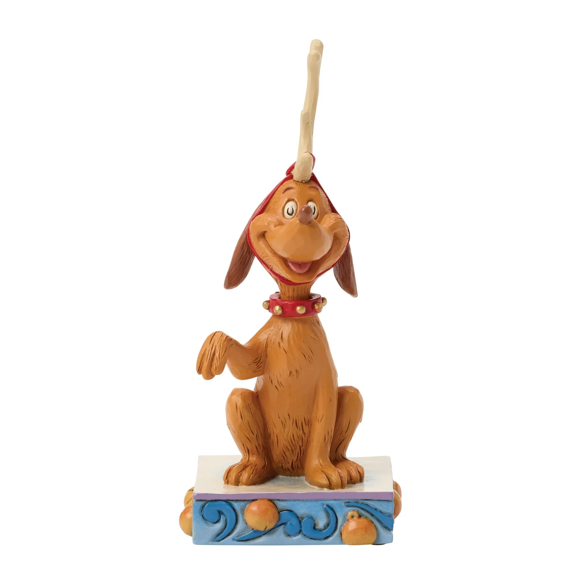 Jim Shore Max with Bell on Tail Figurine, 5.25"