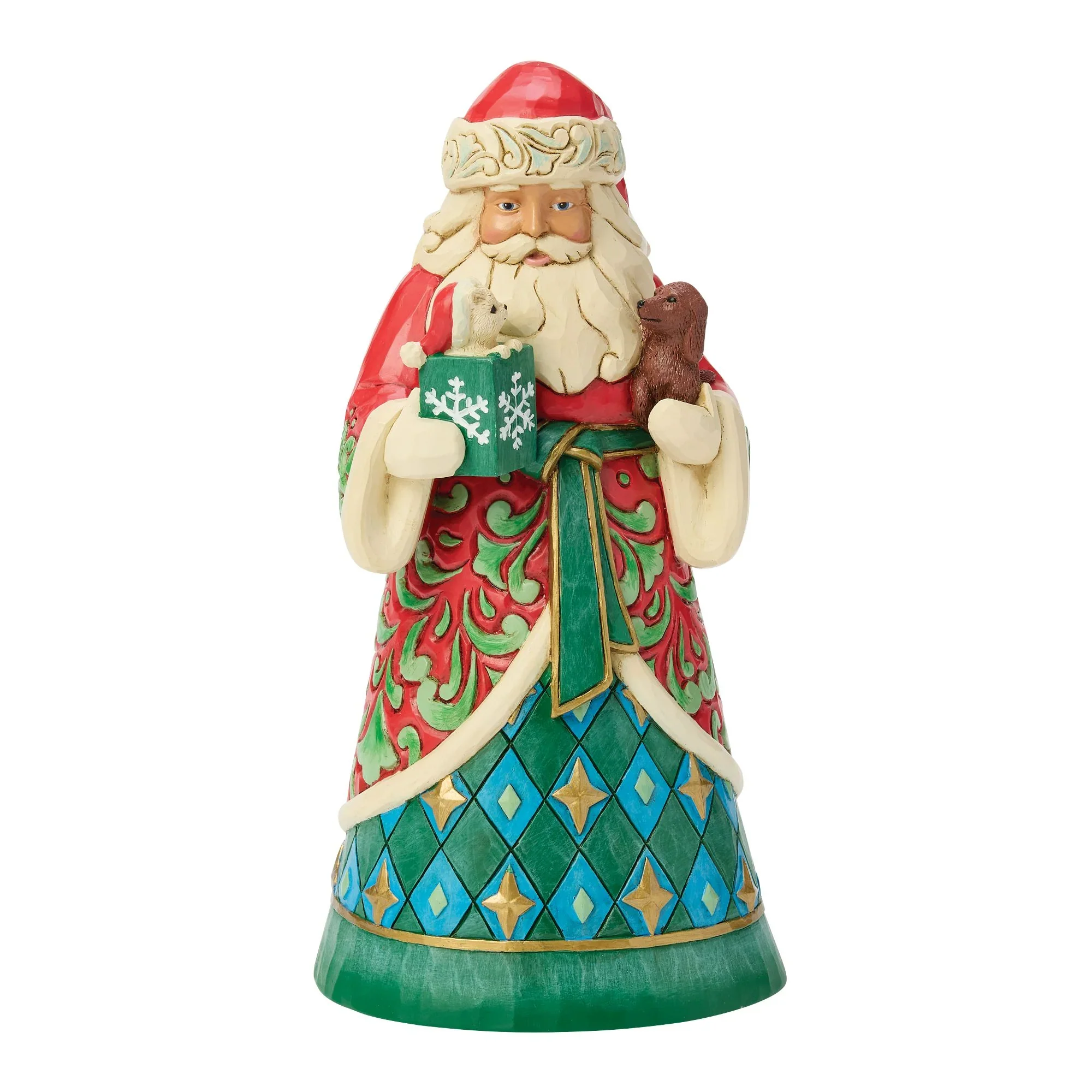 Jim Shore Santa Rescue Pets Figurine, 8"