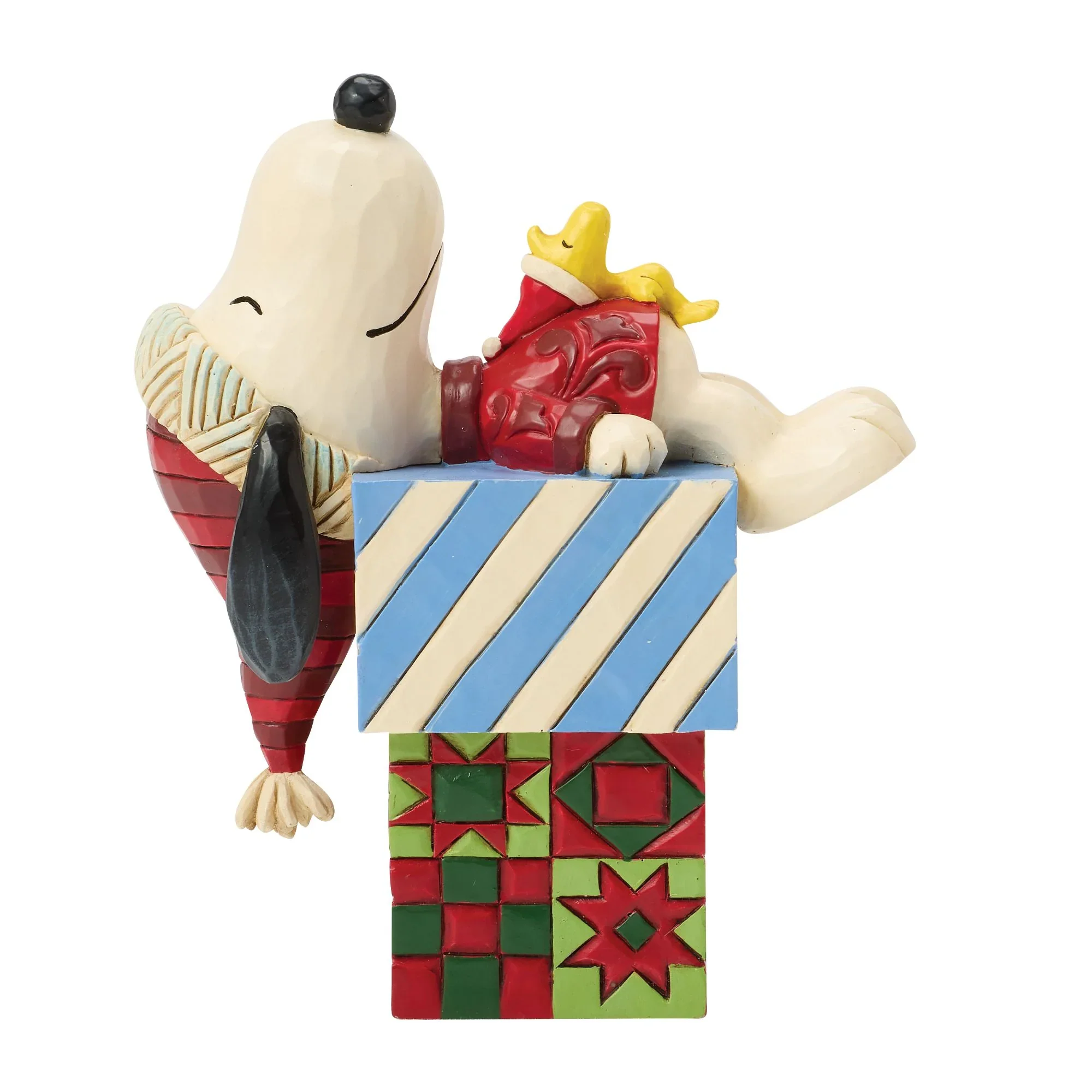 Jim Shore Snoopy and Woodstock Gifts Figurine, 4"