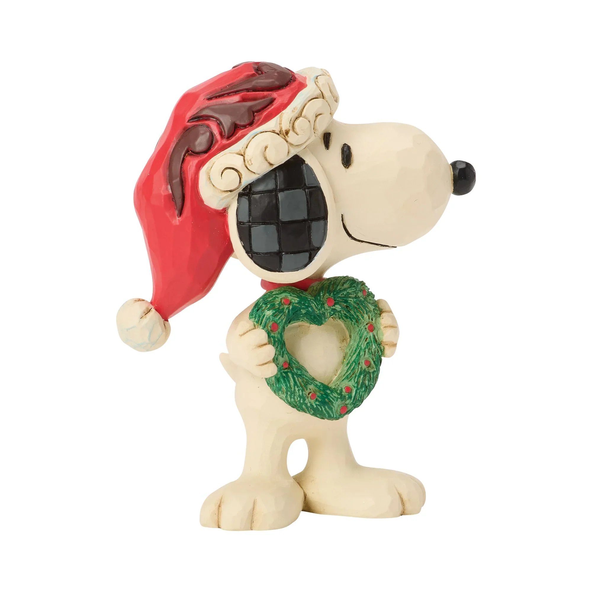 Jim Shore Snoopy with Heart Wreath Mini Figurine, 3.25" - Image 2