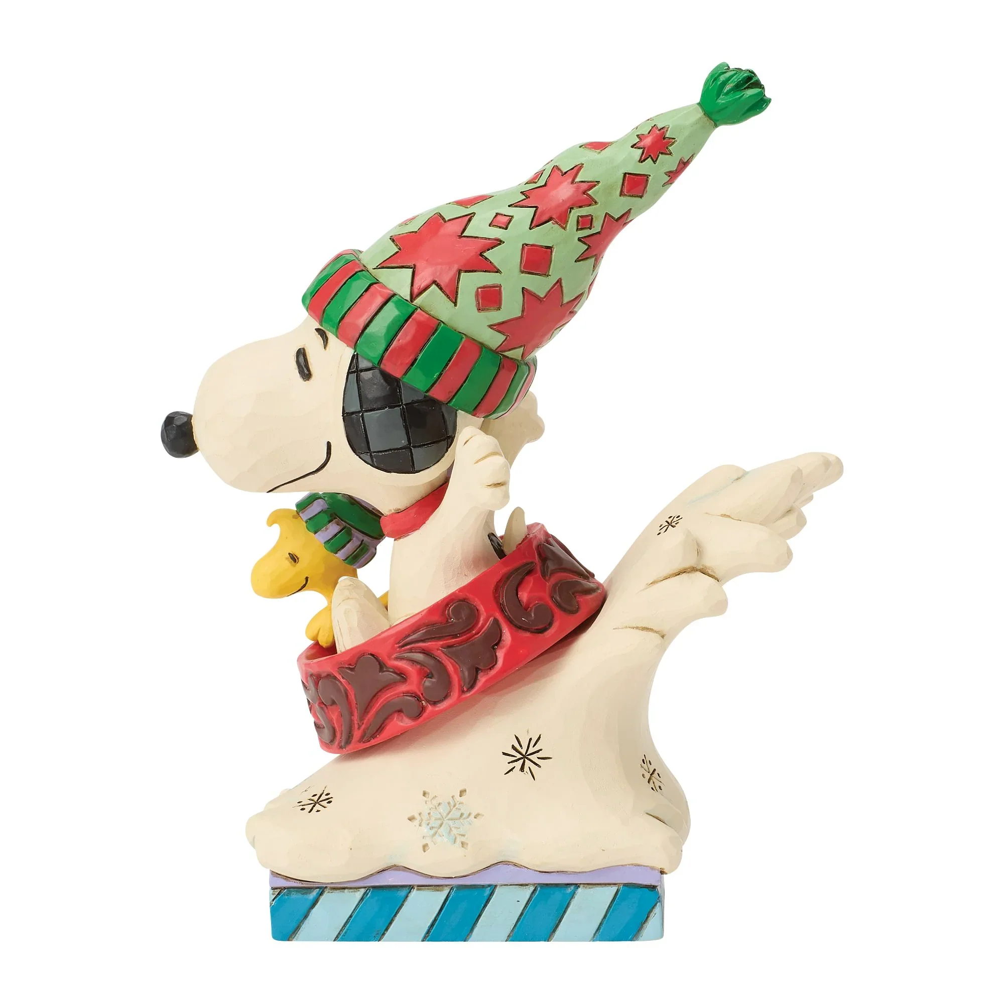 Jim Shore Snoopy Woodstock Dog Bowl Sled Figurine, 4.5" - Image 6