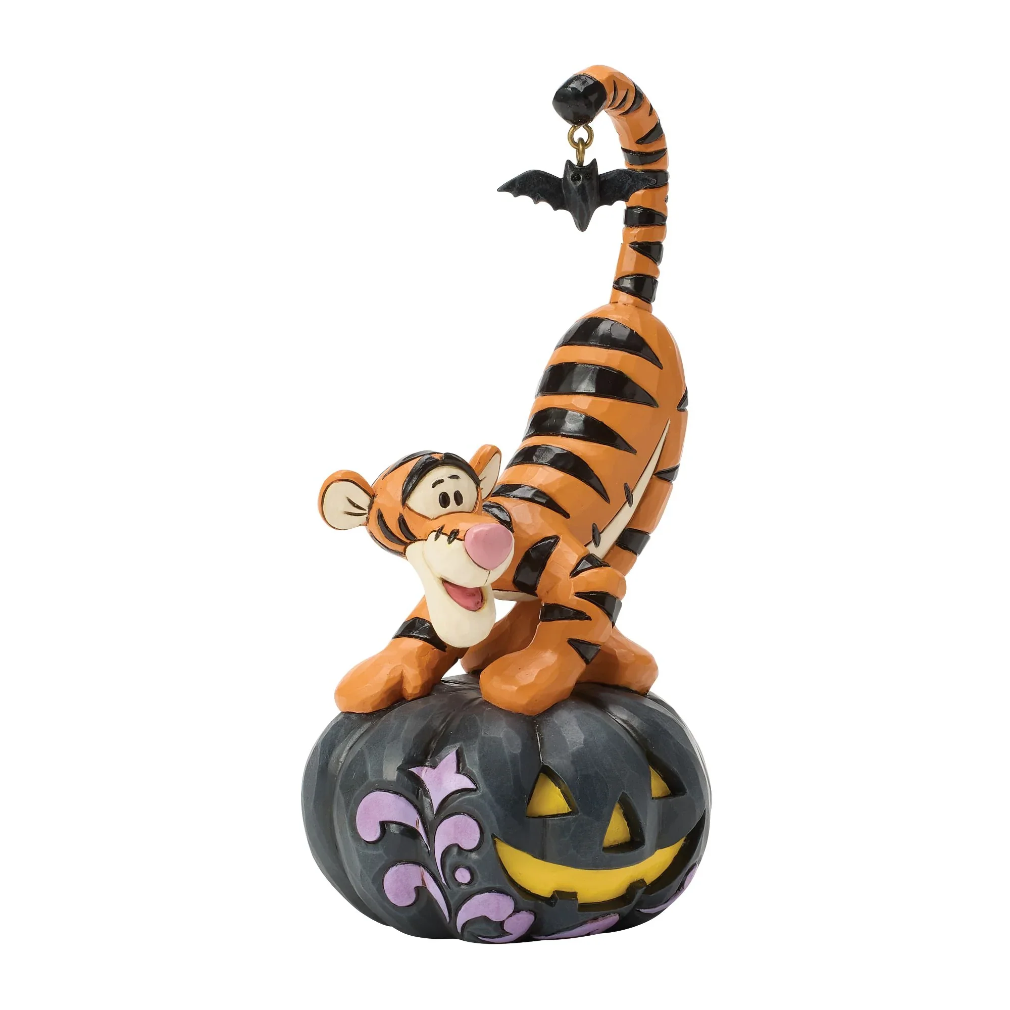 Jim Shore Tigger on black Jack-o-Lantern Figurine, 5.79" - Image 3