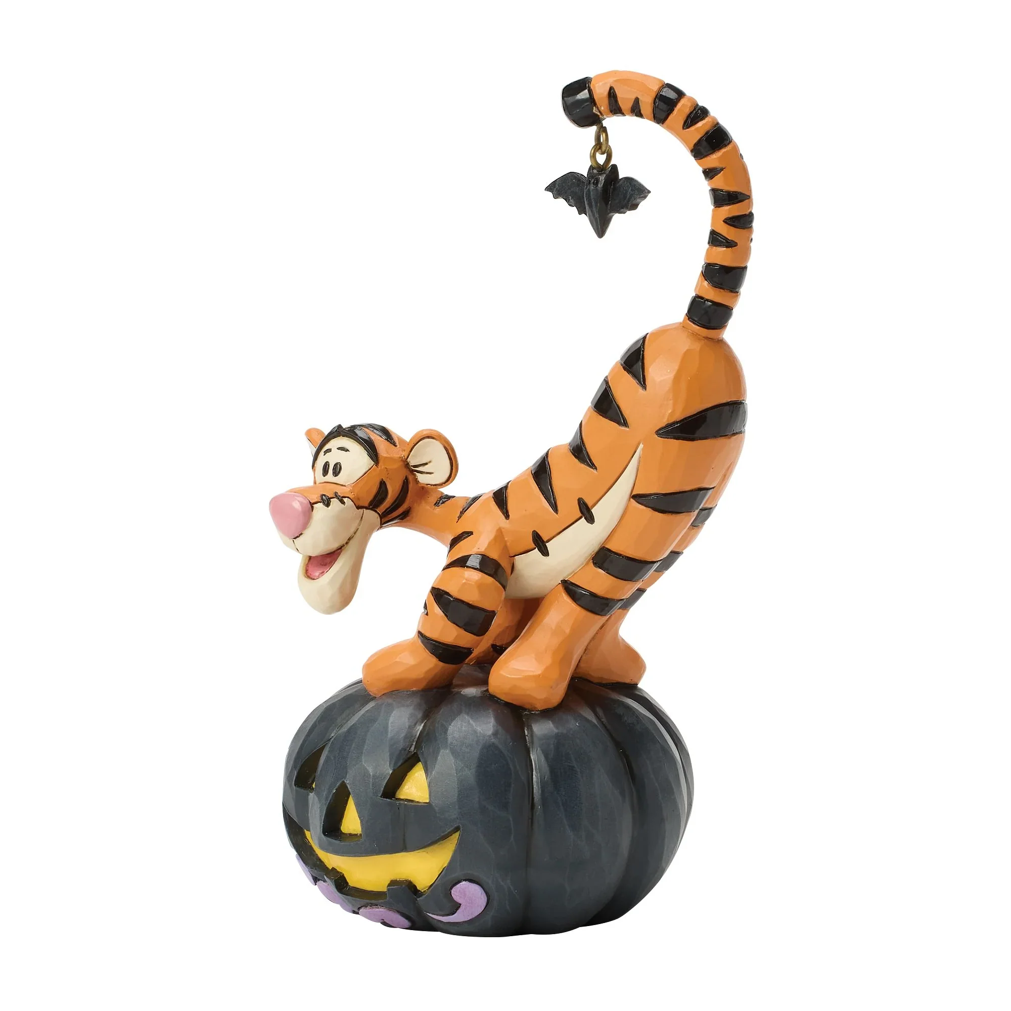 Jim Shore Tigger on black Jack-o-Lantern Figurine, 5.79" - Image 4