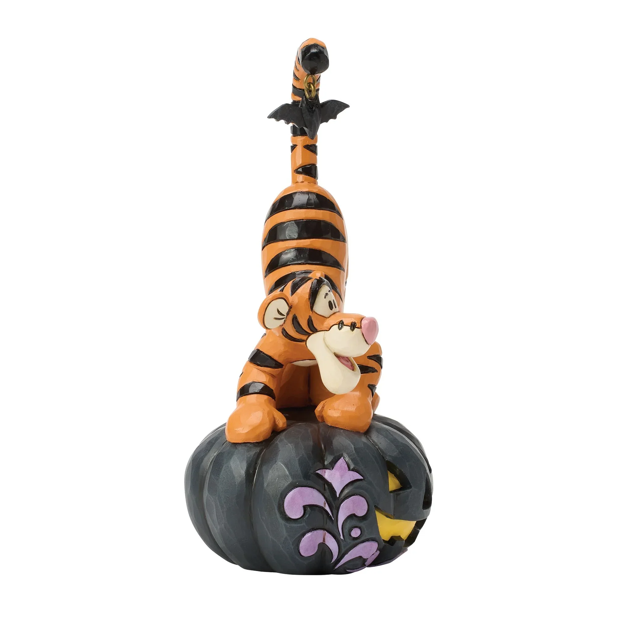 Jim Shore Tigger on black Jack-o-Lantern Figurine, 5.79" - Image 7