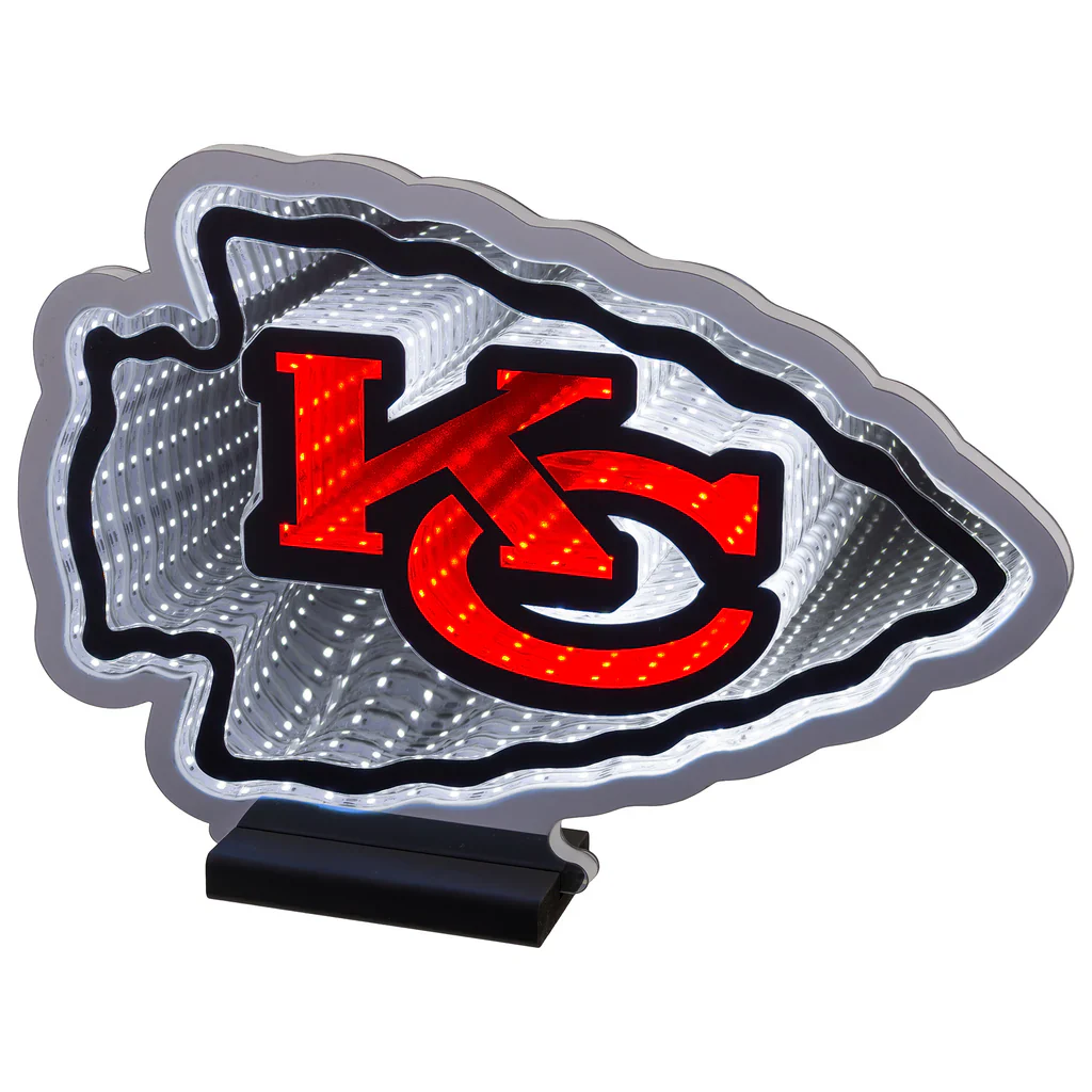 Kansas City Chiefs LED Infinity Logo Light, Acrylic, w/UL Plug, 15" - Image 2