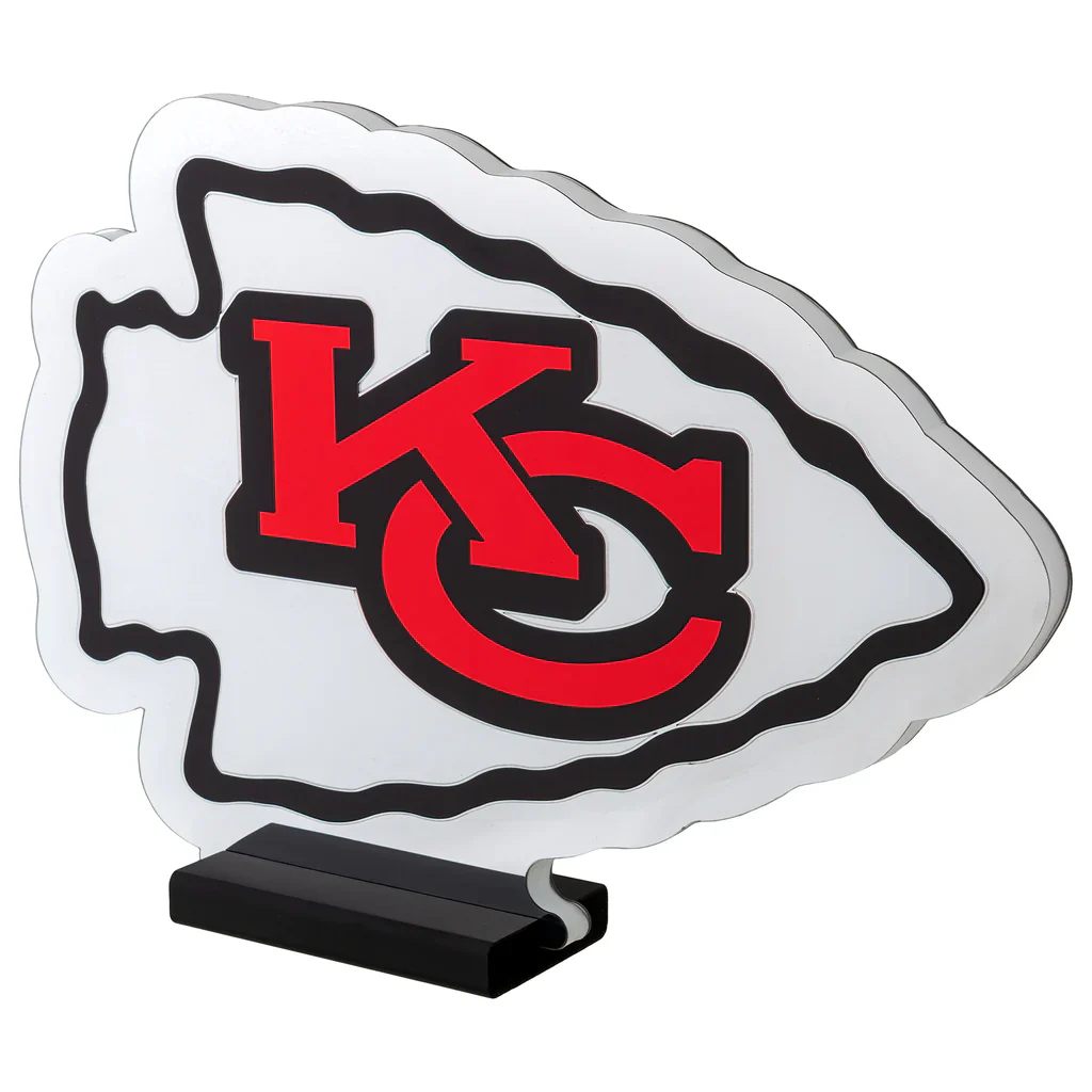 Kansas City Chiefs LED Infinity Logo Light, Acrylic, w/UL Plug, 15" - Image 4