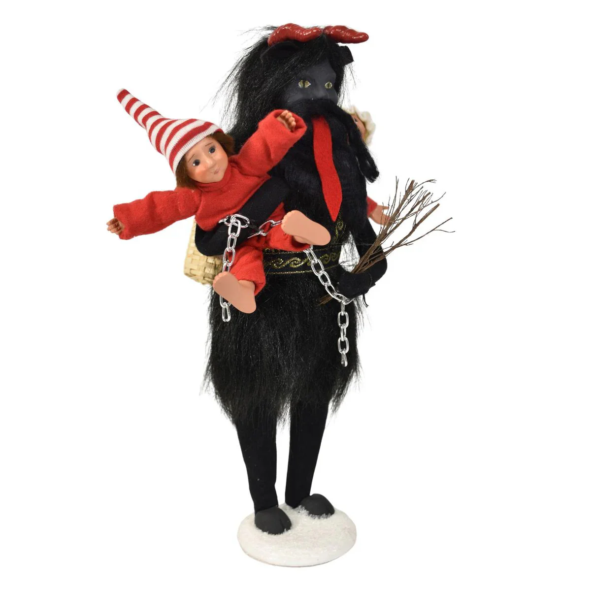 Krampus with Children Caroler Figurine, 13" - Image 4