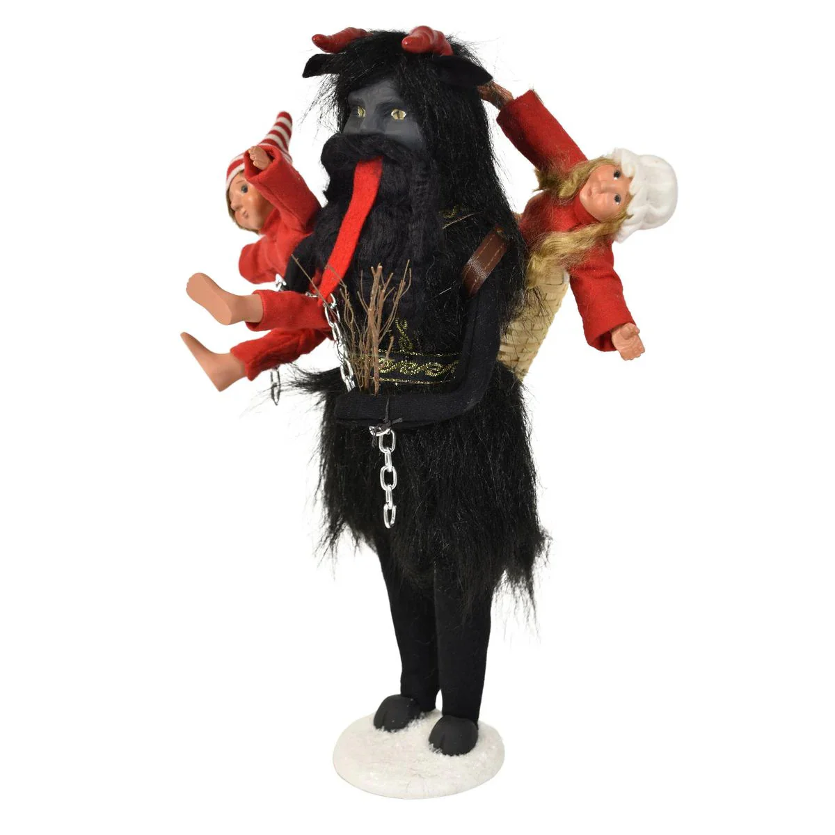 Krampus with Children Caroler Figurine, 13" - Image 6