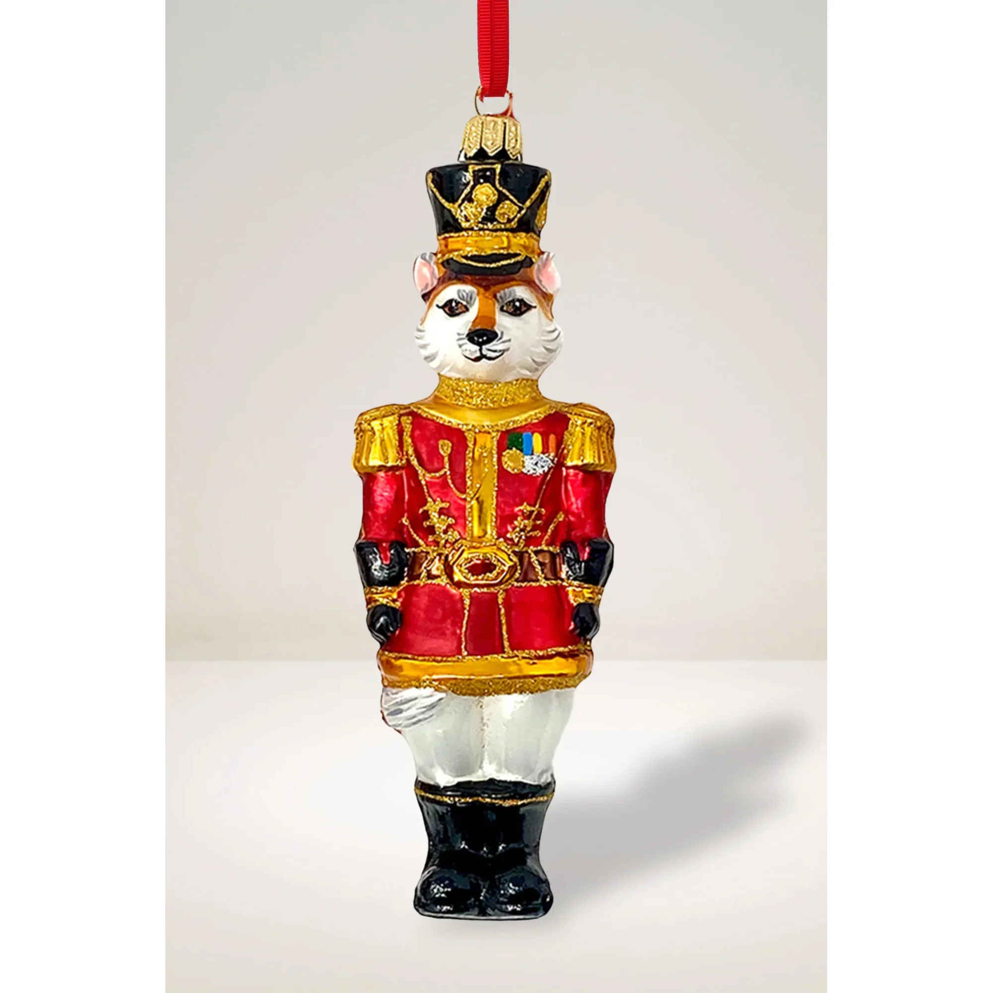 KRG Fox Polish Glass Ornament, 5"