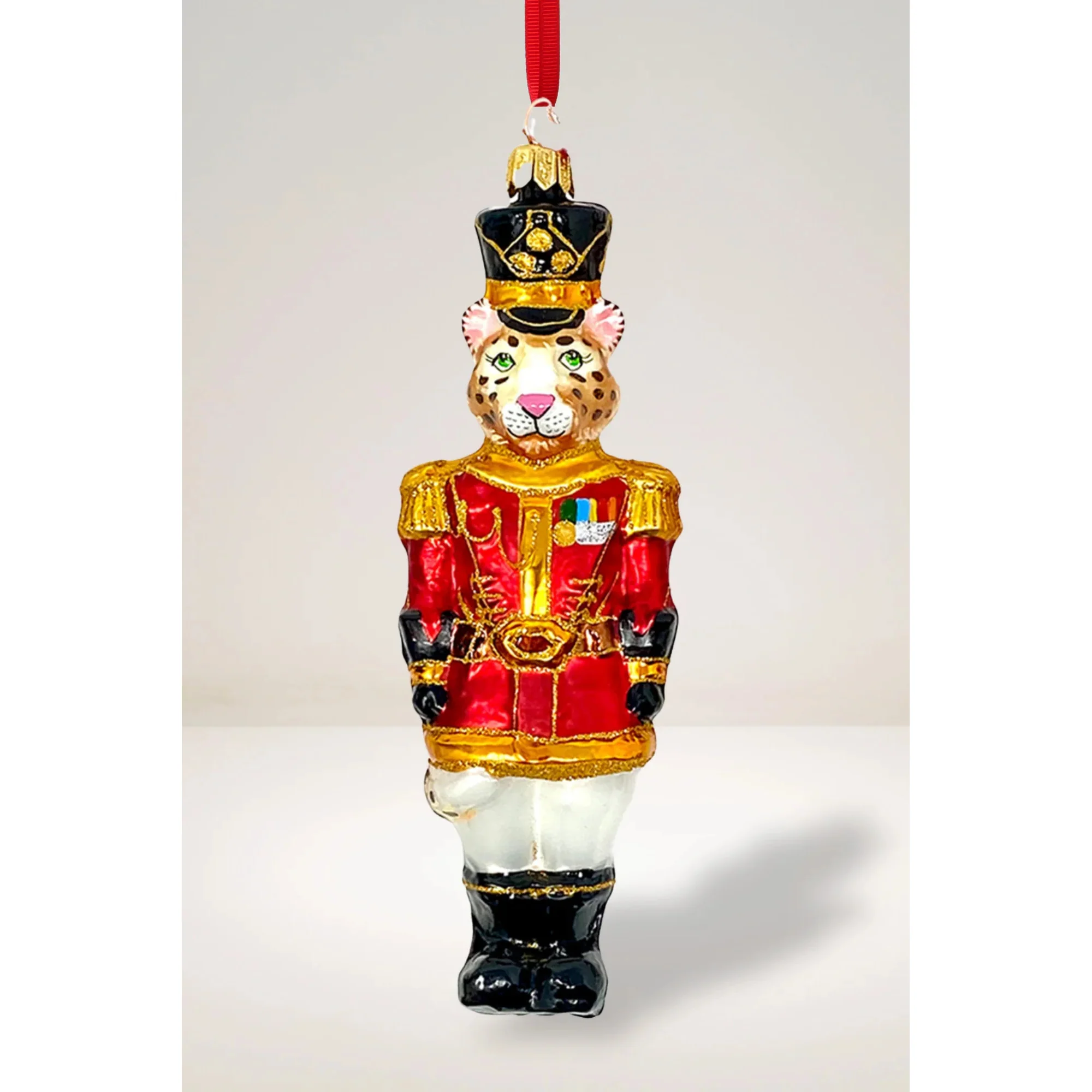 KRG Leopard Body Polish Glass Ornament, 5"