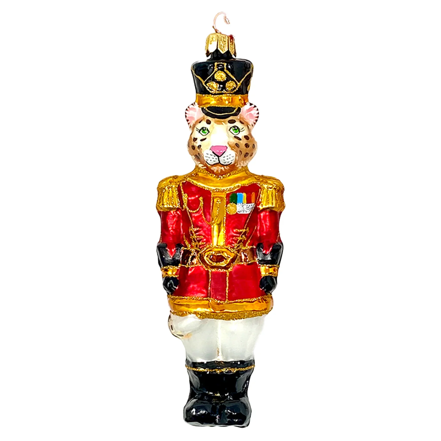 KRG Leopard Body Polish Glass Ornament, 5" - Image 2