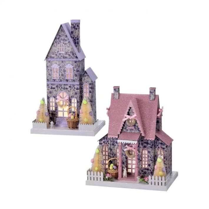 LED Cardboard Manor House Figure, 13" (2 styles - sold individually)