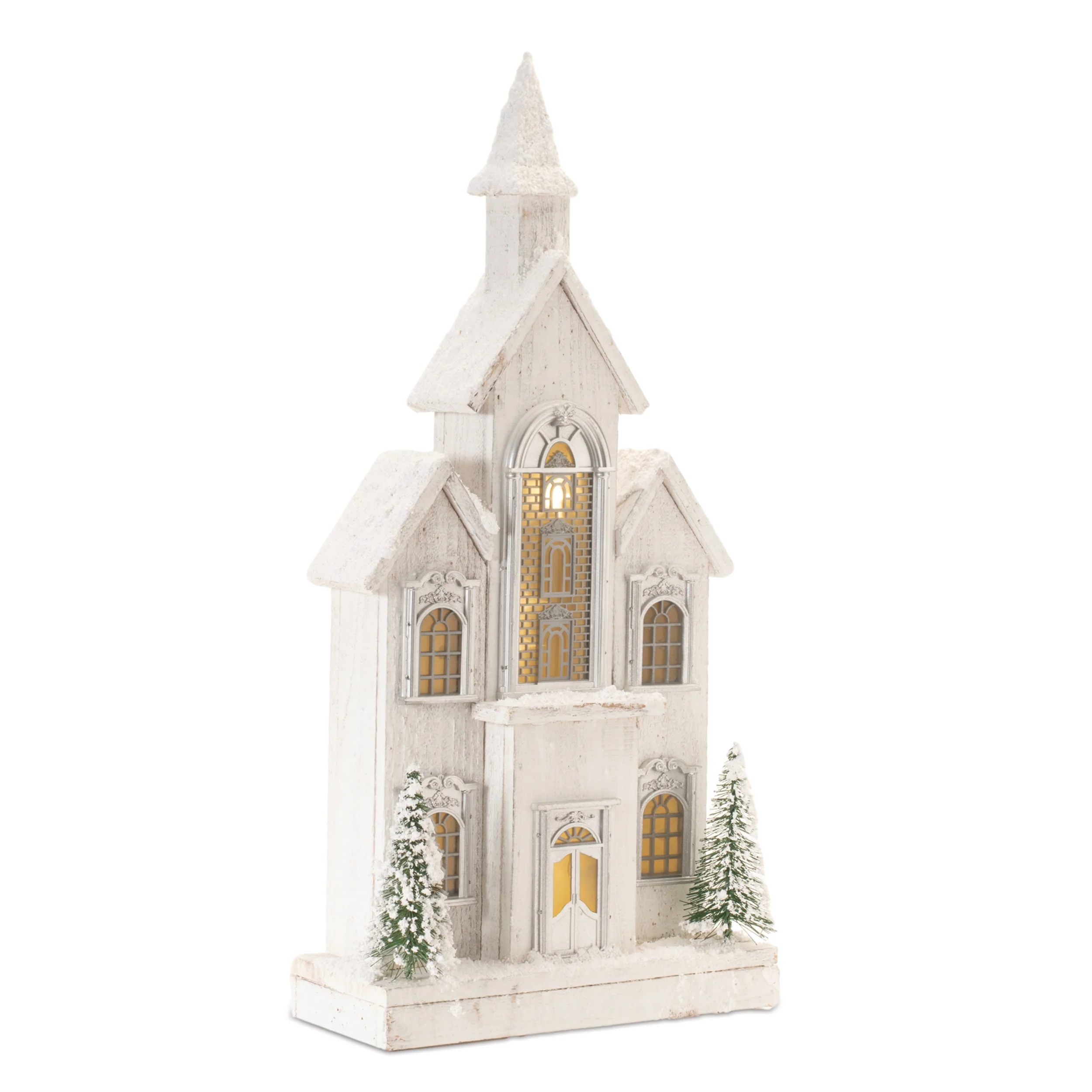 Wood LED Church, 10.75"L x 22"H