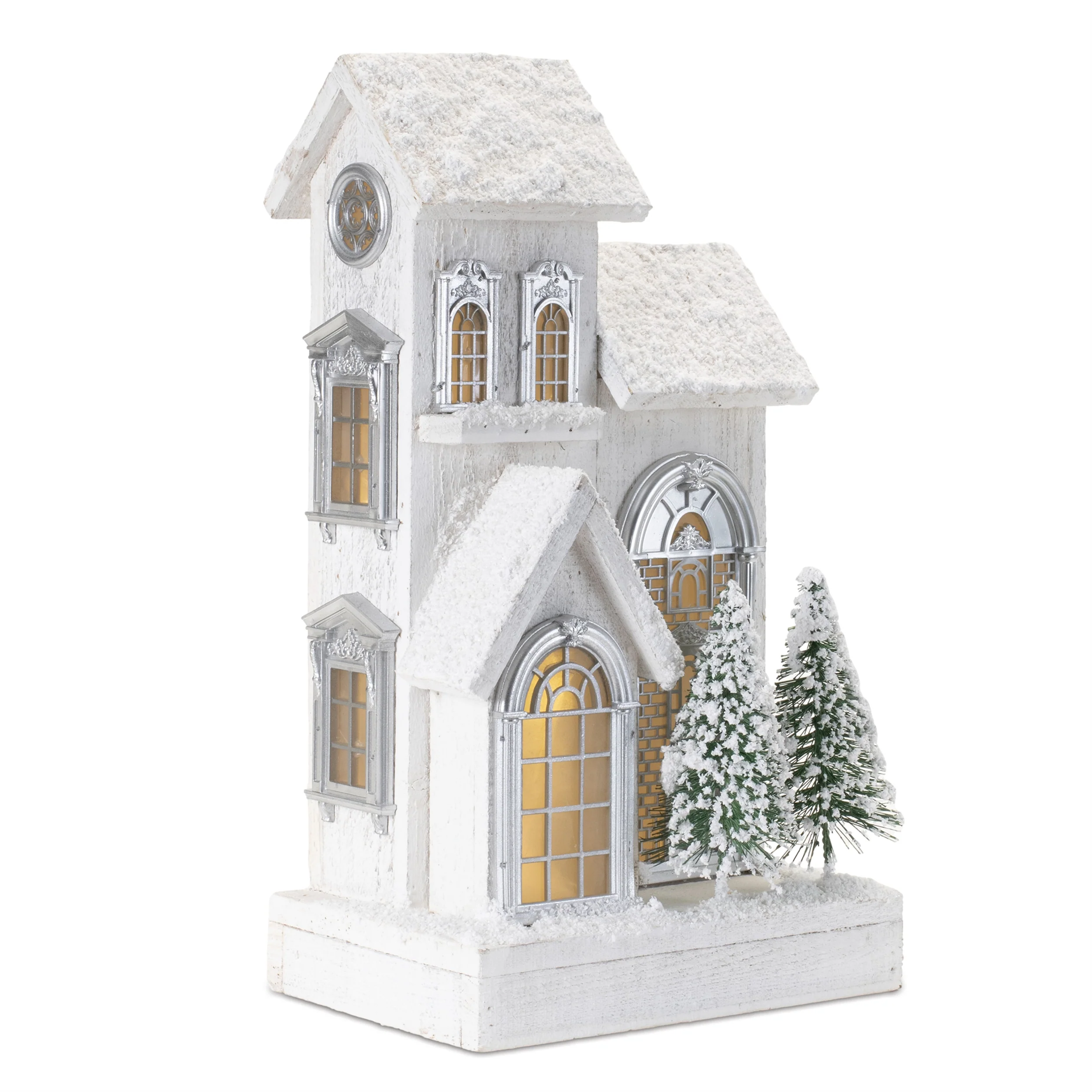 Wood LED House, 8.5"L x 14.5"H