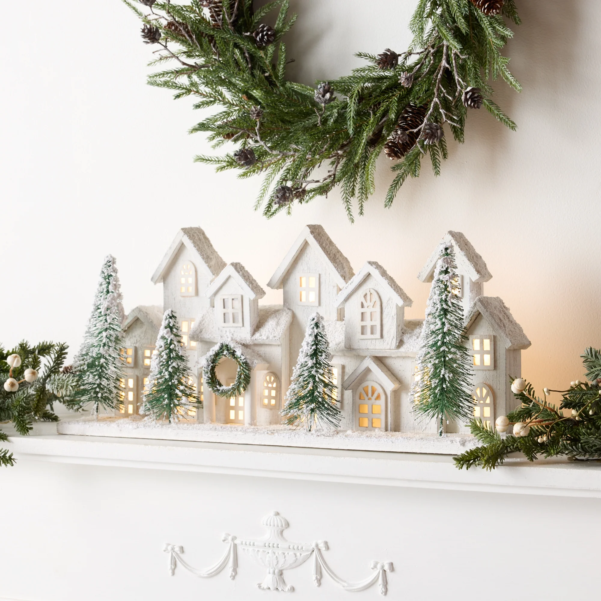 Wood PVC LED Houses, 23"L x 10"H - Image 2