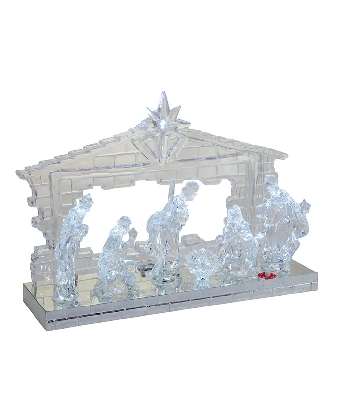 Battery-Operated Light-Up LED Musical Nativity Scene - Image 3