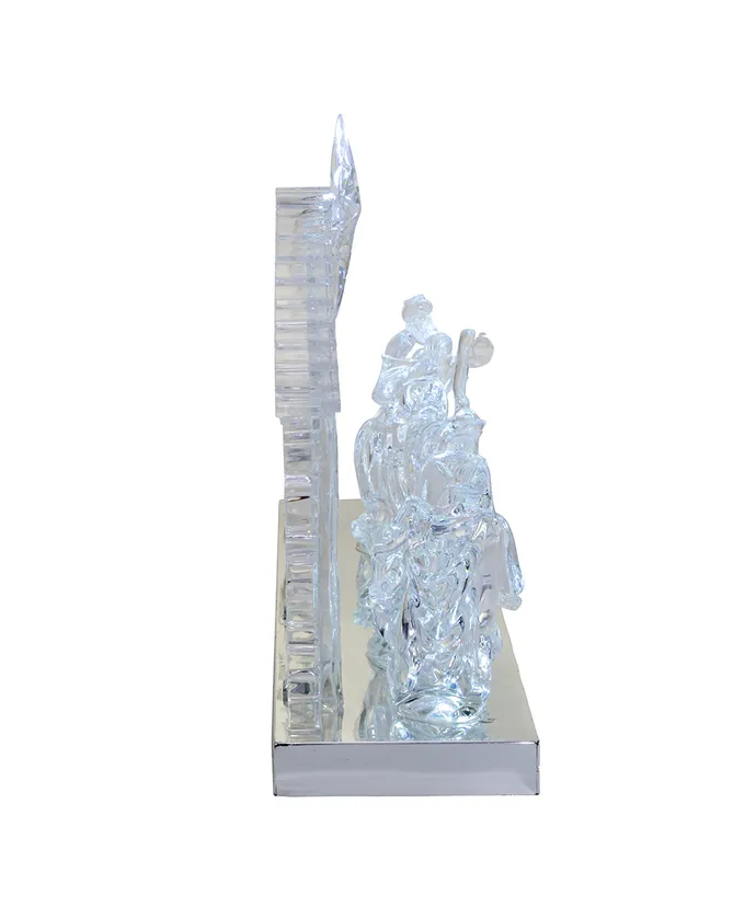Battery-Operated Light-Up LED Musical Nativity Scene - Image 4