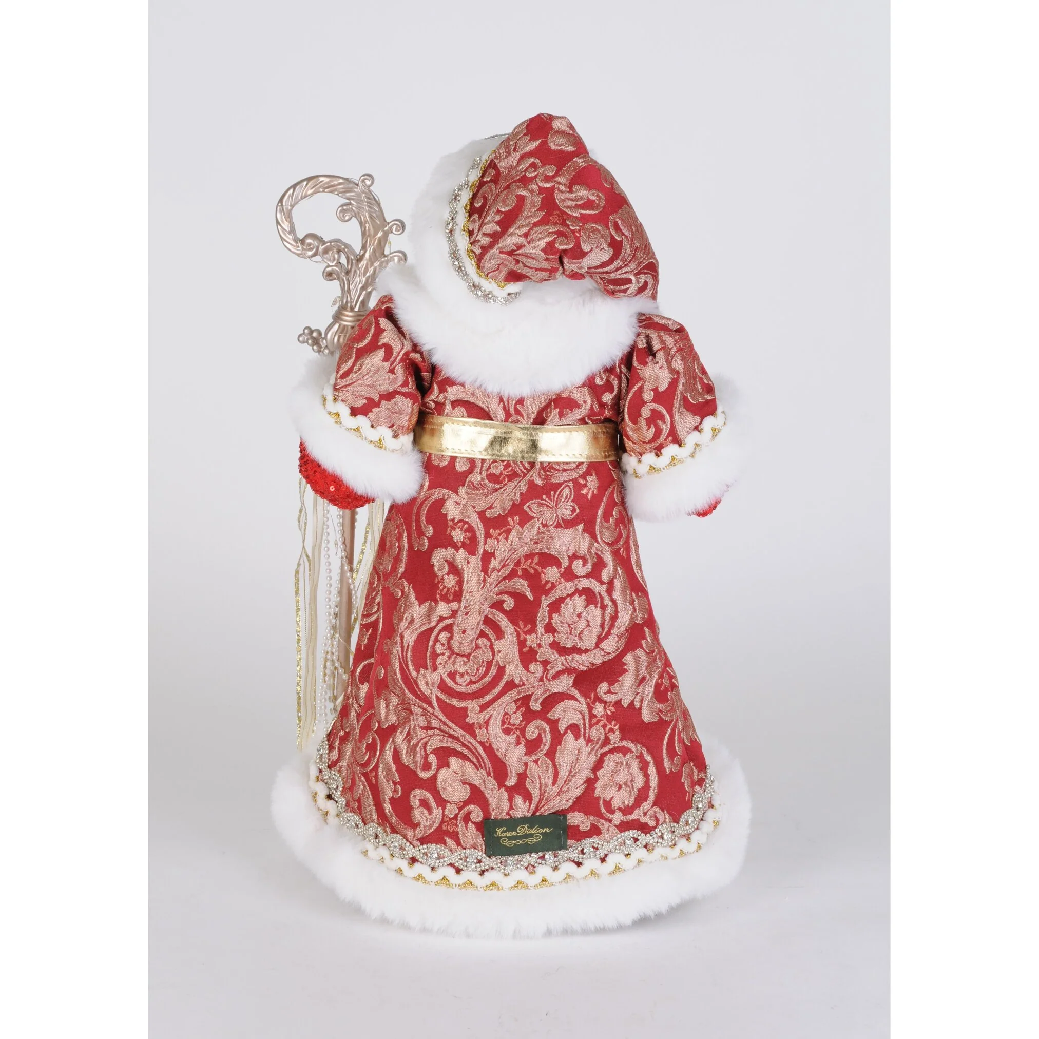 Lighted Crimson Royale Santa Figurine, 21" - Image 2